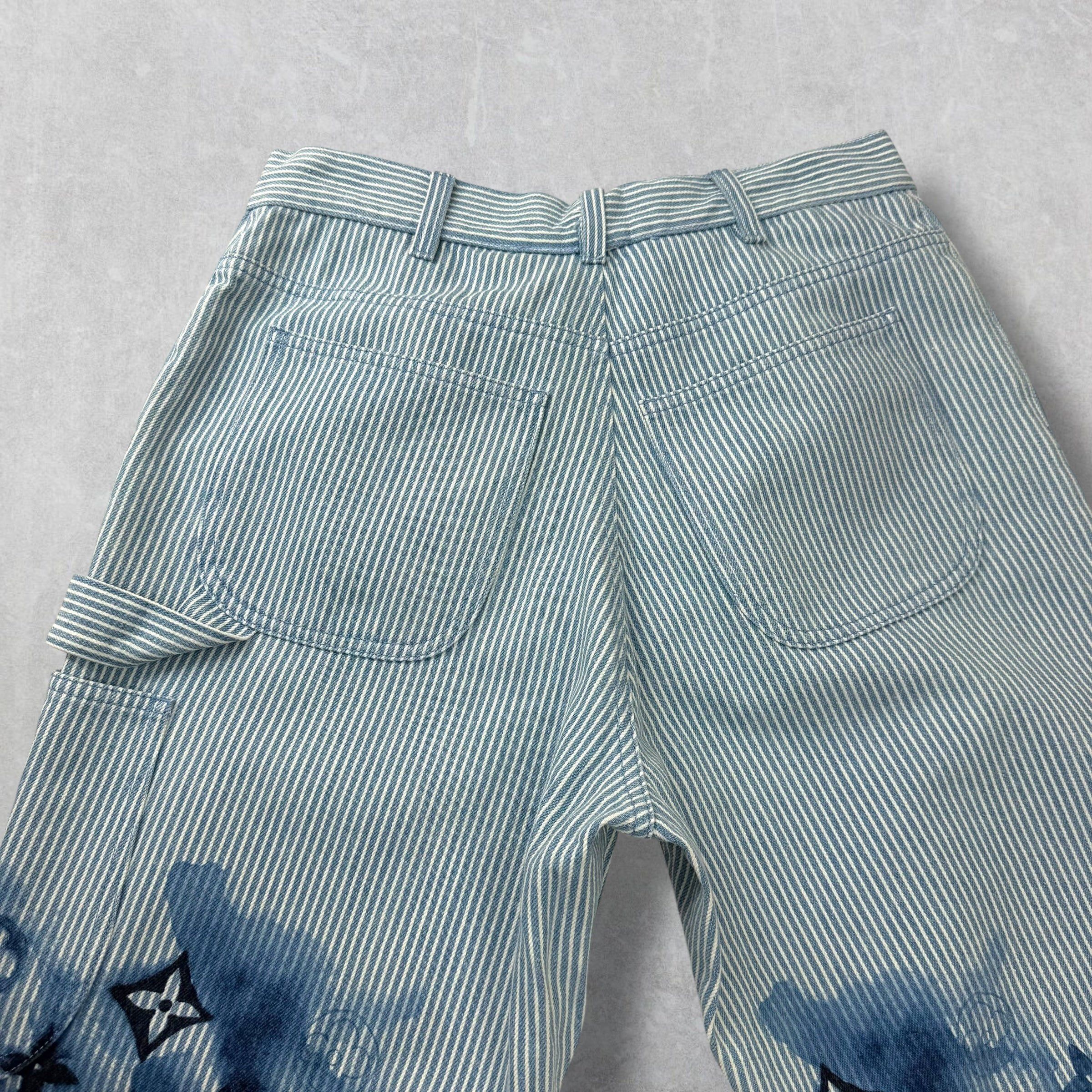 Louis Vuitton Louis Vuitton Watercolor Stripe Denim Cargo Pants 34 Size US 34 / EU 50 - 7 Thumbnail