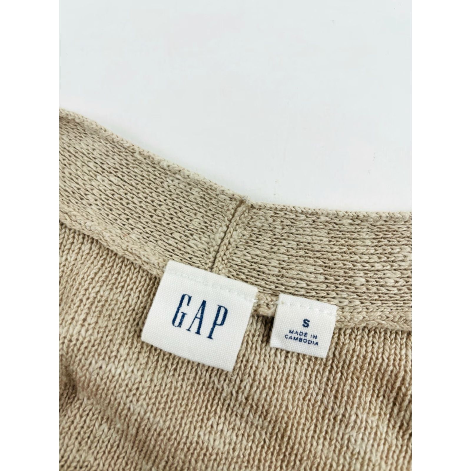 Gap Gap Cardigan Sweater Women's S Tan Open Ribbed Long Sleeve Modern Stretch Breathable Regular Size S / US 4 / IT 40 - 6 Thumbnail