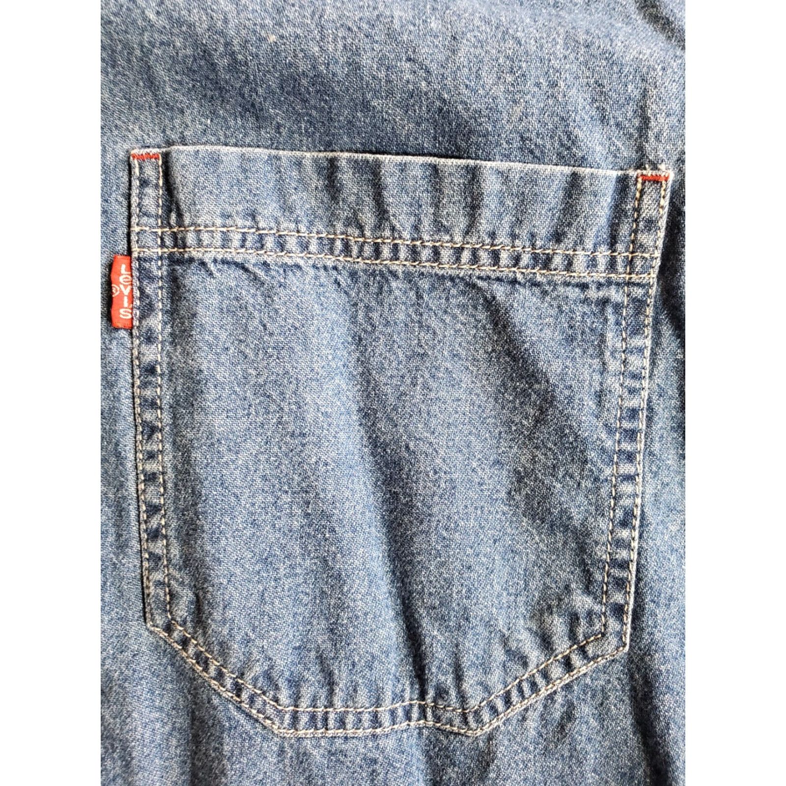 Levi's VINTAGE Levi's Denim Button-Up Shirt Men's Large Blue 90s Casual Workwear Long Sleeve Collared Shirt Men - Regular Fit Size US L / EU 52-54 / 3 - 3 Thumbnail