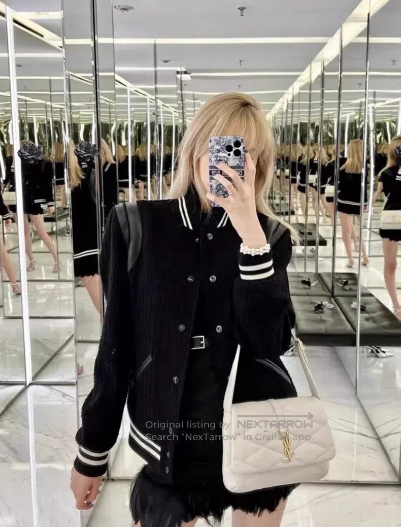 Saint Laurent Paris Saint Laurent Paris Black Patchwork Baseball Jacket i Size US S / EU 44-46 / 1 - 7 Thumbnail