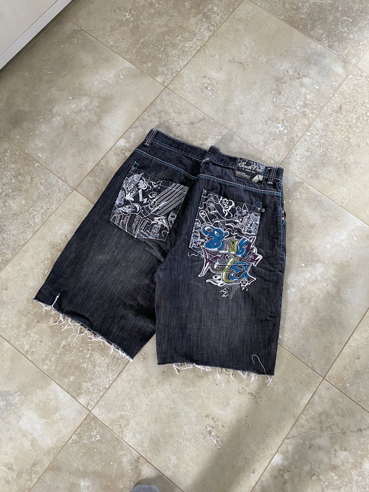 Southpole Vintage Big Logo SouthPole Rare Baggy Shorts 00s Faded USA 🇺🇸 Size US 38 / EU 54 - 2 Thumbnail