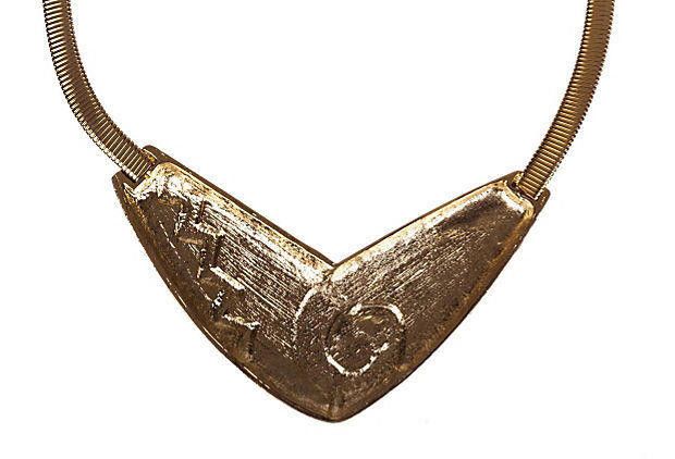 Designer Aztec Inspired Motif Enamel Bib Necklace Size ONE SIZE - 4 Thumbnail