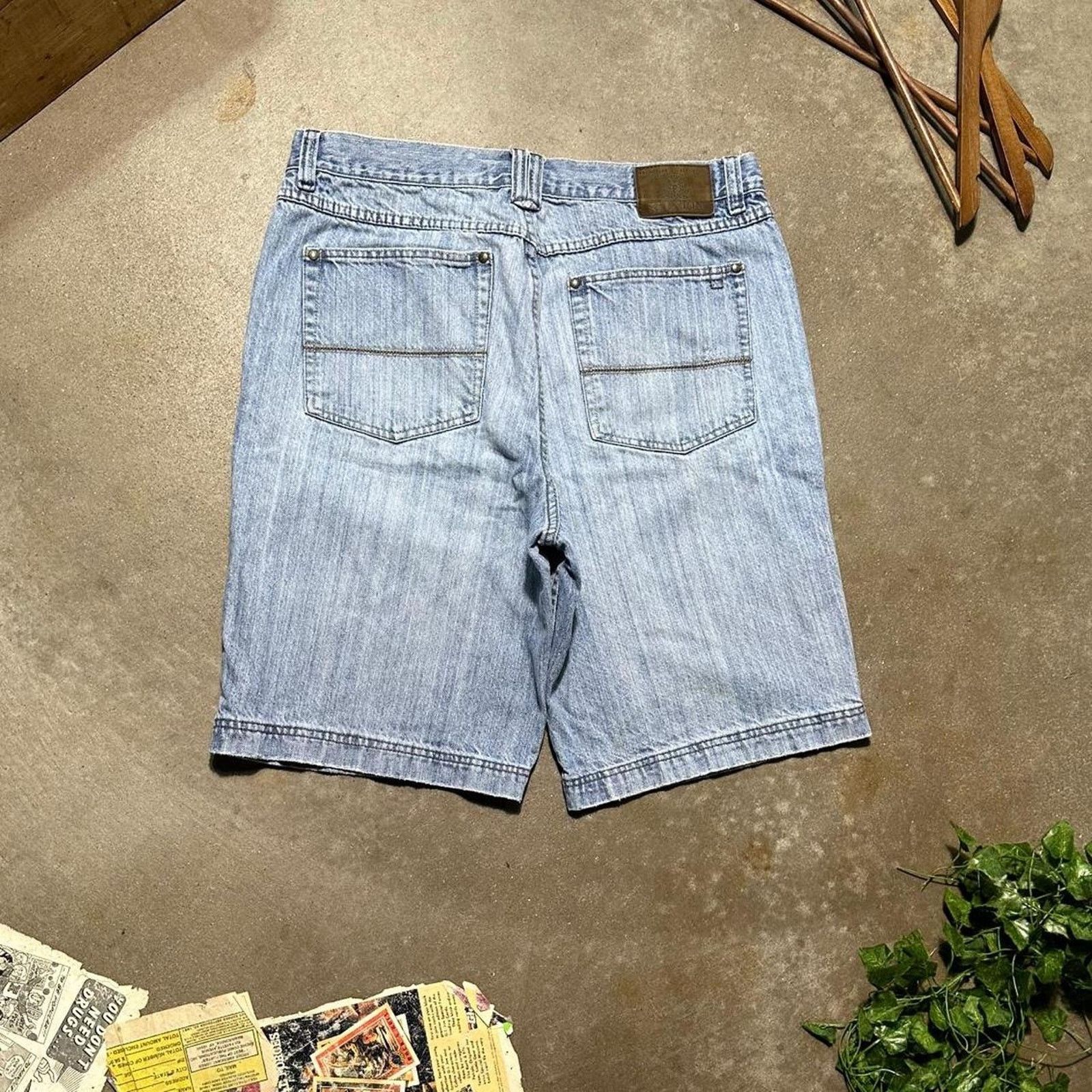 Wrangler Vintage Y2K Reunion Baggy Jean Shorts Mens 36" Baggy Jorts Size US 36 / EU 52 - 1 Thumbnail