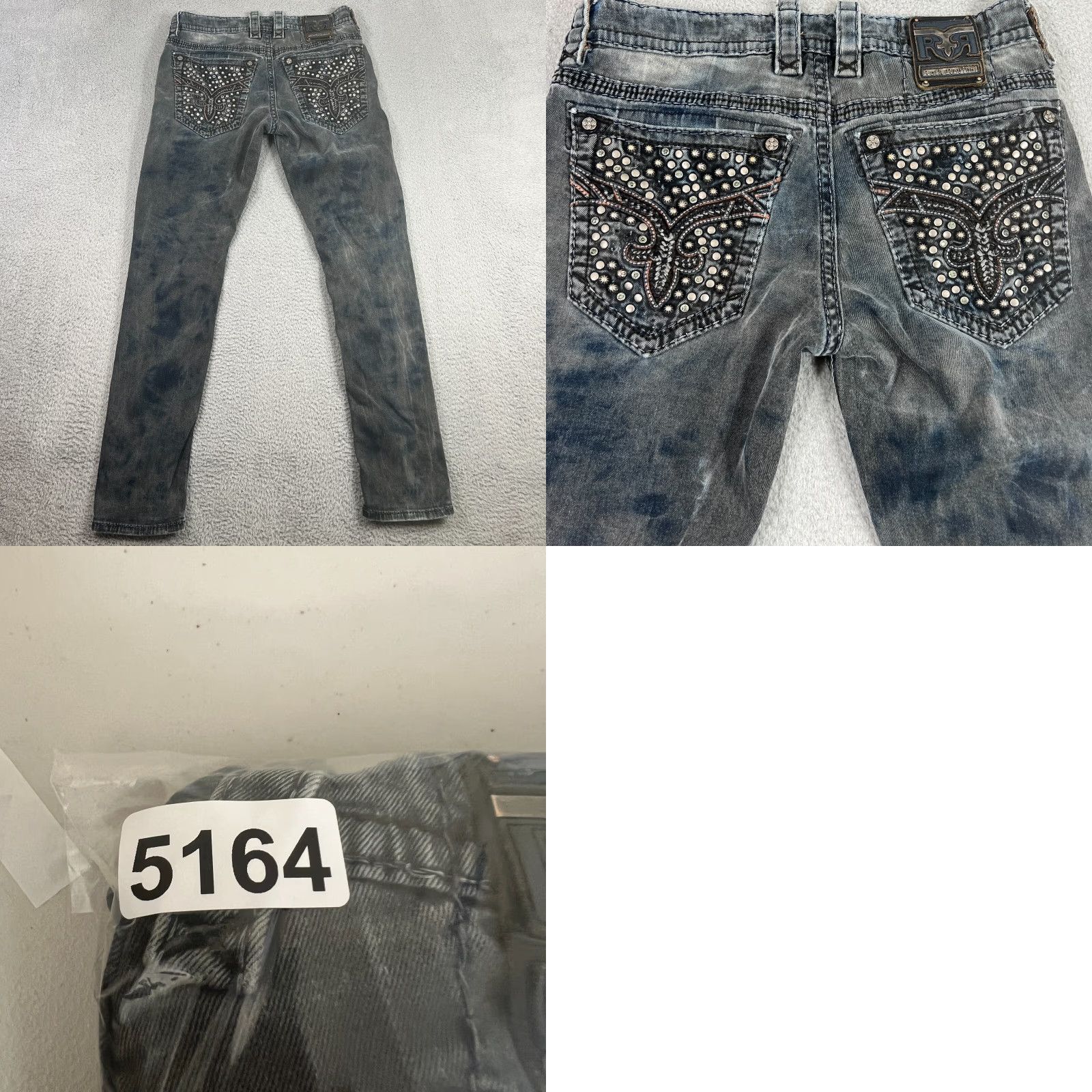 Vintage VINTAGE Rock Revival Mens Biker Jeans Size 32 Regular Fit 34x33 Blue Denim Motorcycle Size US 32 / EU 48 - 8 Thumbnail