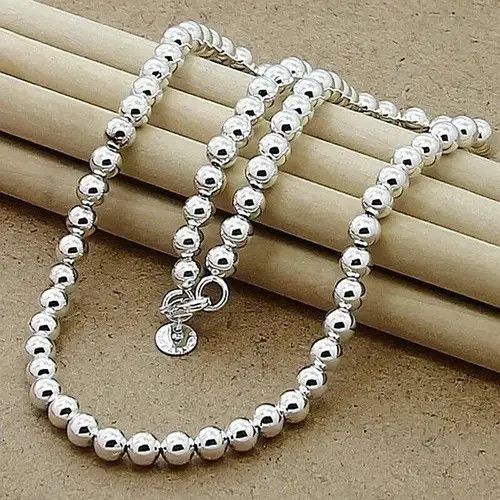Jewelry 6mm Smooth Beads Ball Chain Necklace Size ONE SIZE - 3 Thumbnail