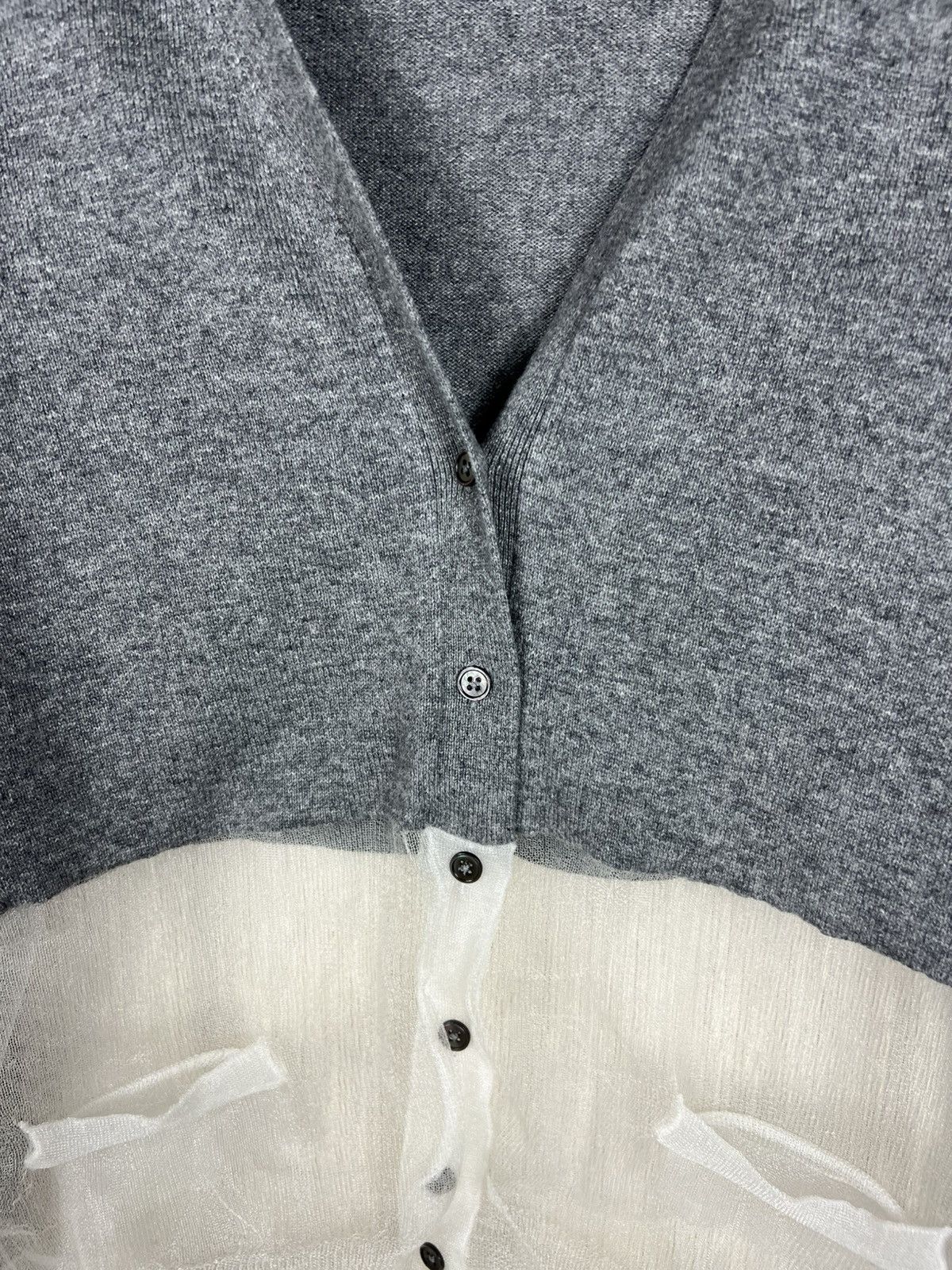 Marc Jacobs Marc Jacobs wool cashmere knit transparent cardigan sweater Size L / US 10 / IT 46 - 15 Thumbnail