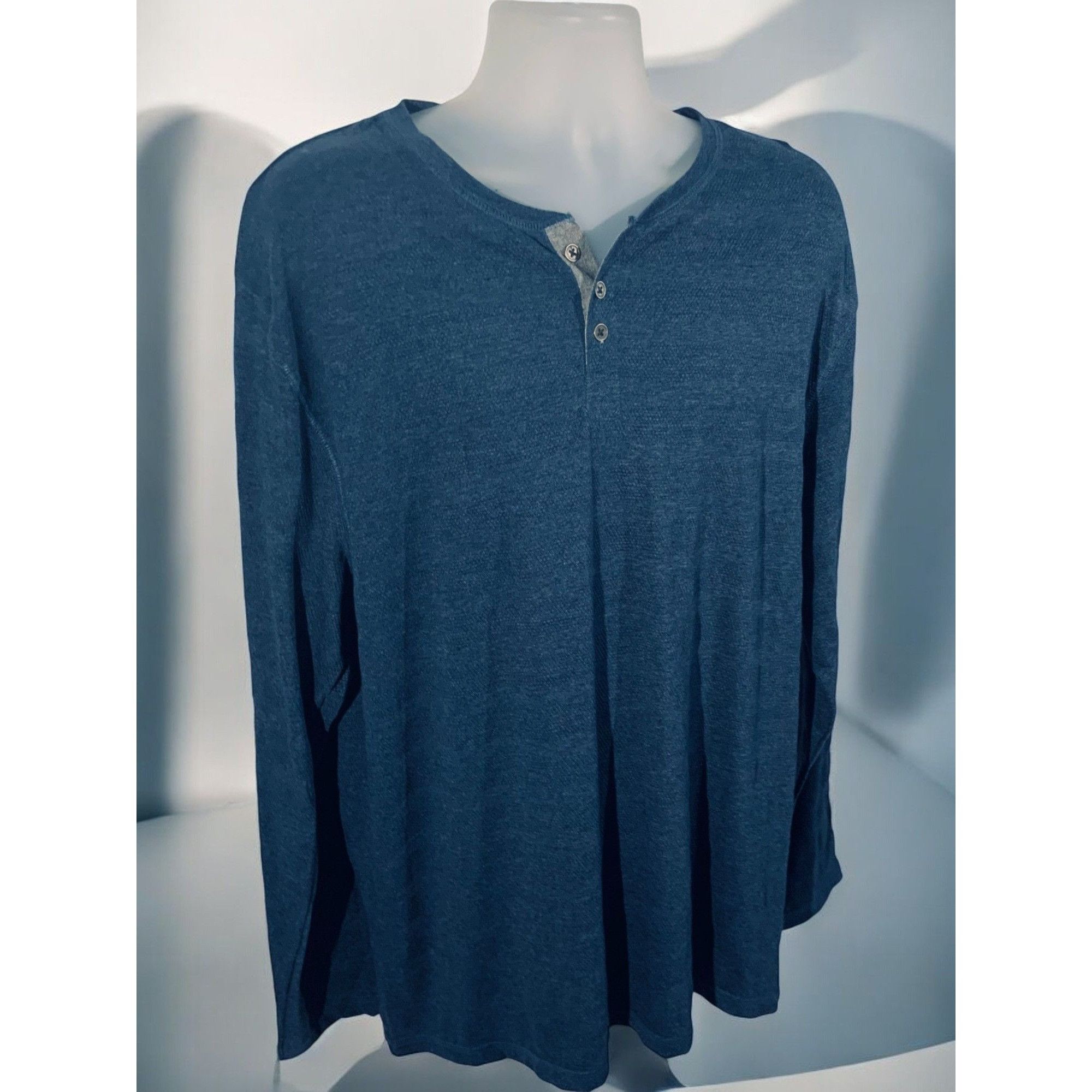 Designer PX Clothing Harper Long Sleeve Henley Navy NEW 2XL Size US XXL / EU 58 / 5 - 3 Thumbnail