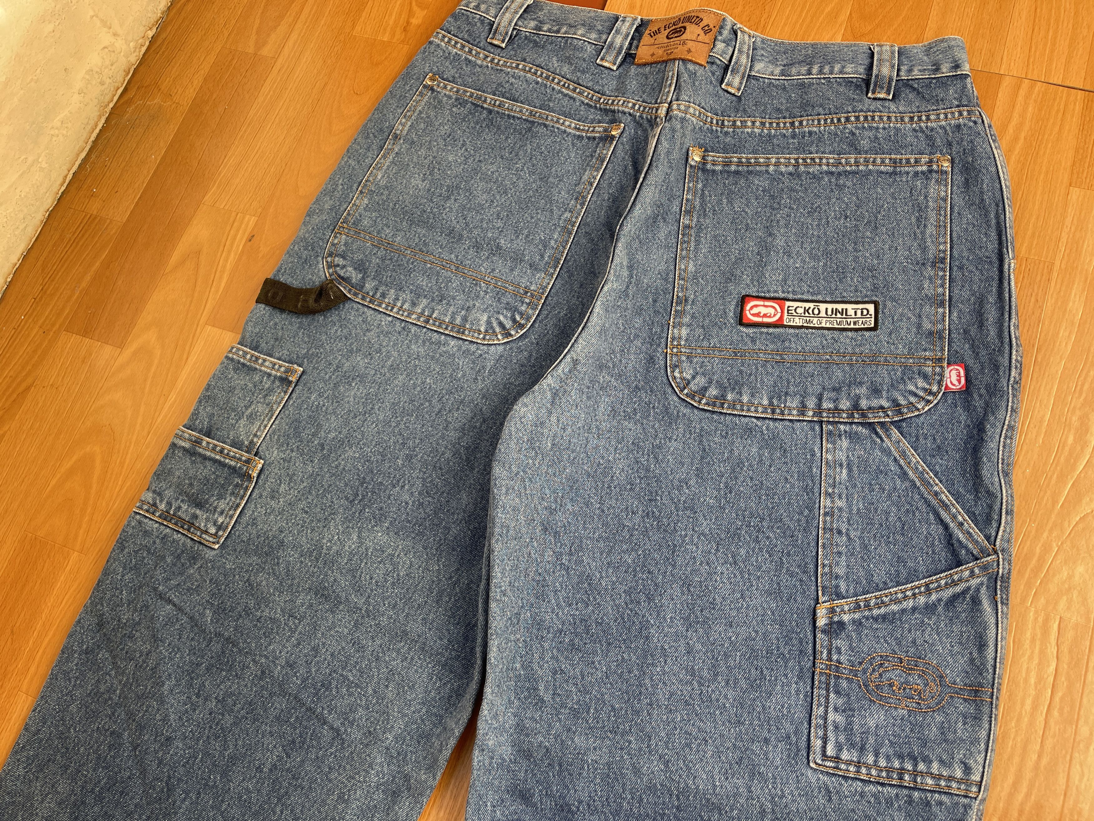 Ecko Unltd. Ecko Unltd jeans, baggy, vintage 90s hip hop skater Y2K W 36 Size US 36 / EU 52 - 5 Thumbnail
