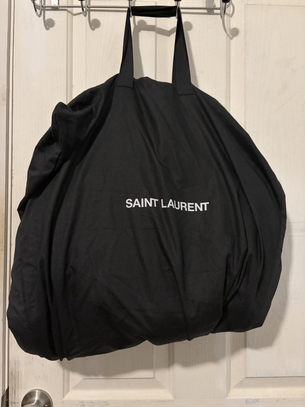 Saint Laurent Paris SAINT LAURENT TEDDY JACKET BOMBER BLACK WHITE SZ 52 LARGE XL Size US L / EU 52-54 / 3 - 8 Thumbnail