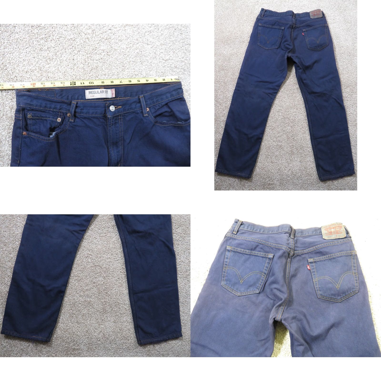 Levi's VINTAGE Levi's 550 Jeans Denim Purple 37x30 Straight Relaxed Men Size US 37 - 8 Thumbnail