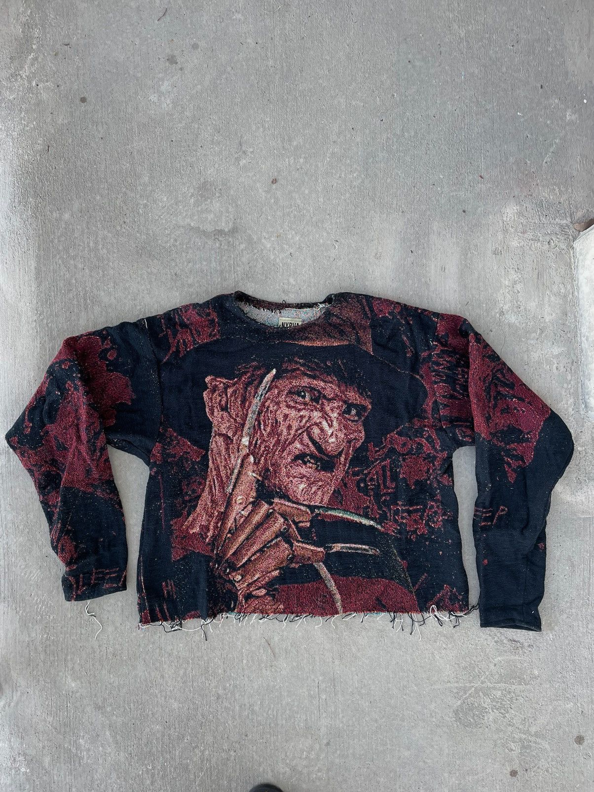 Image of Freddy Kruger Tapestry Sweater in Black, Men's (Size XL)