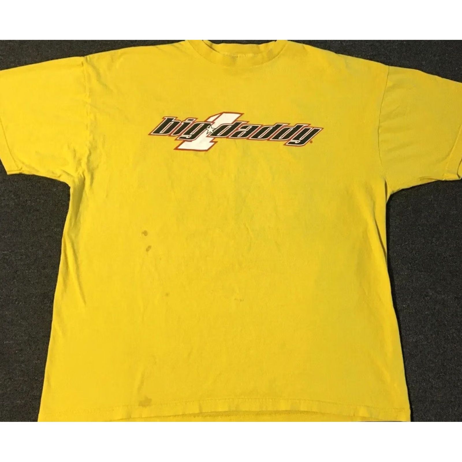 JNCO VINTAGE Big Daddy Livin Large Faded Distressed Shirt 2XL Yellow Punk Grunge Skate USA 90s Jnco Mens T-Shirt Size US XXL / EU 58 / 5 - 2 Thumbnail