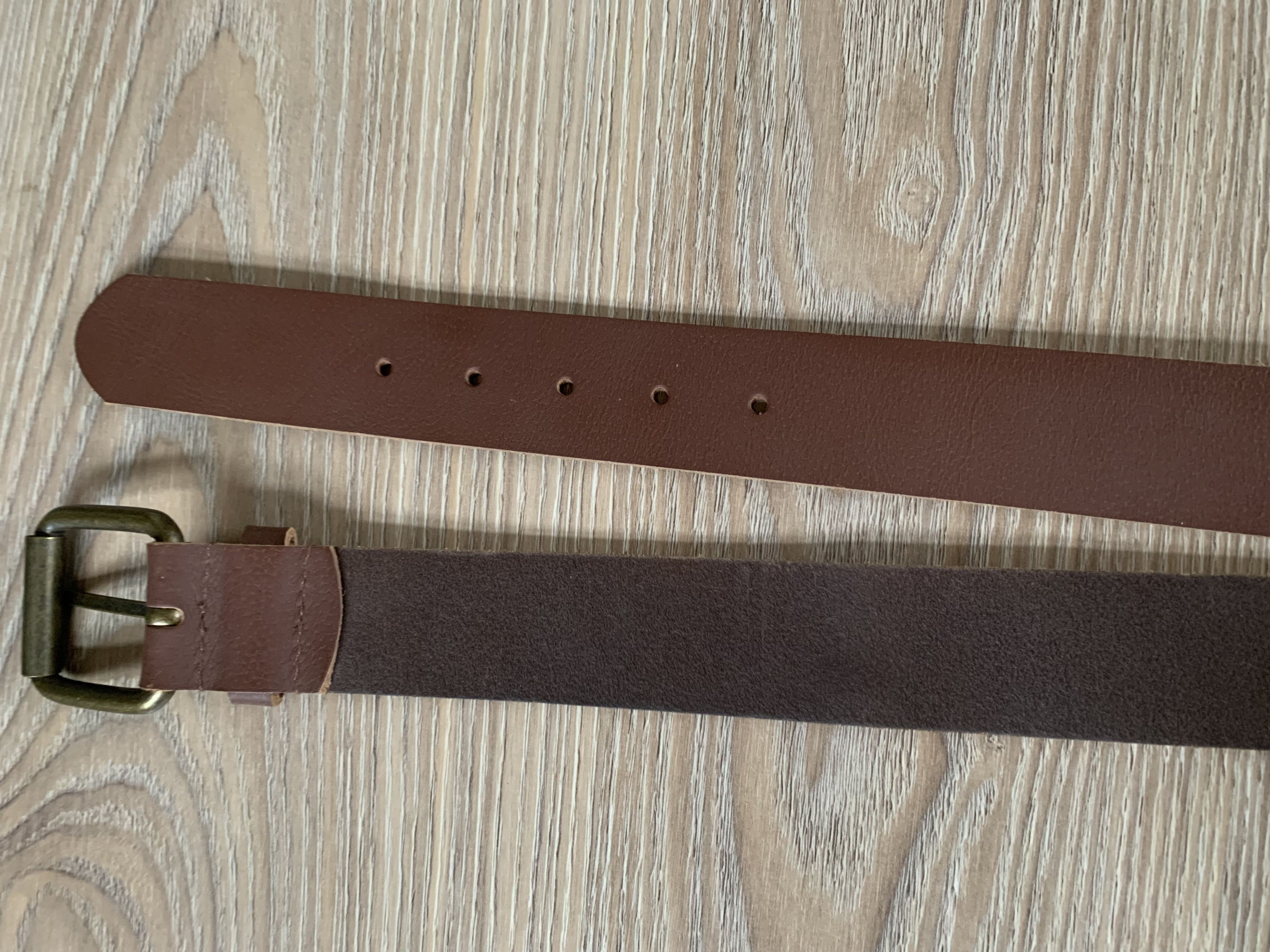 Handmade Brown Classic Genuine Leather Belt Size ONE SIZE - 6 Thumbnail