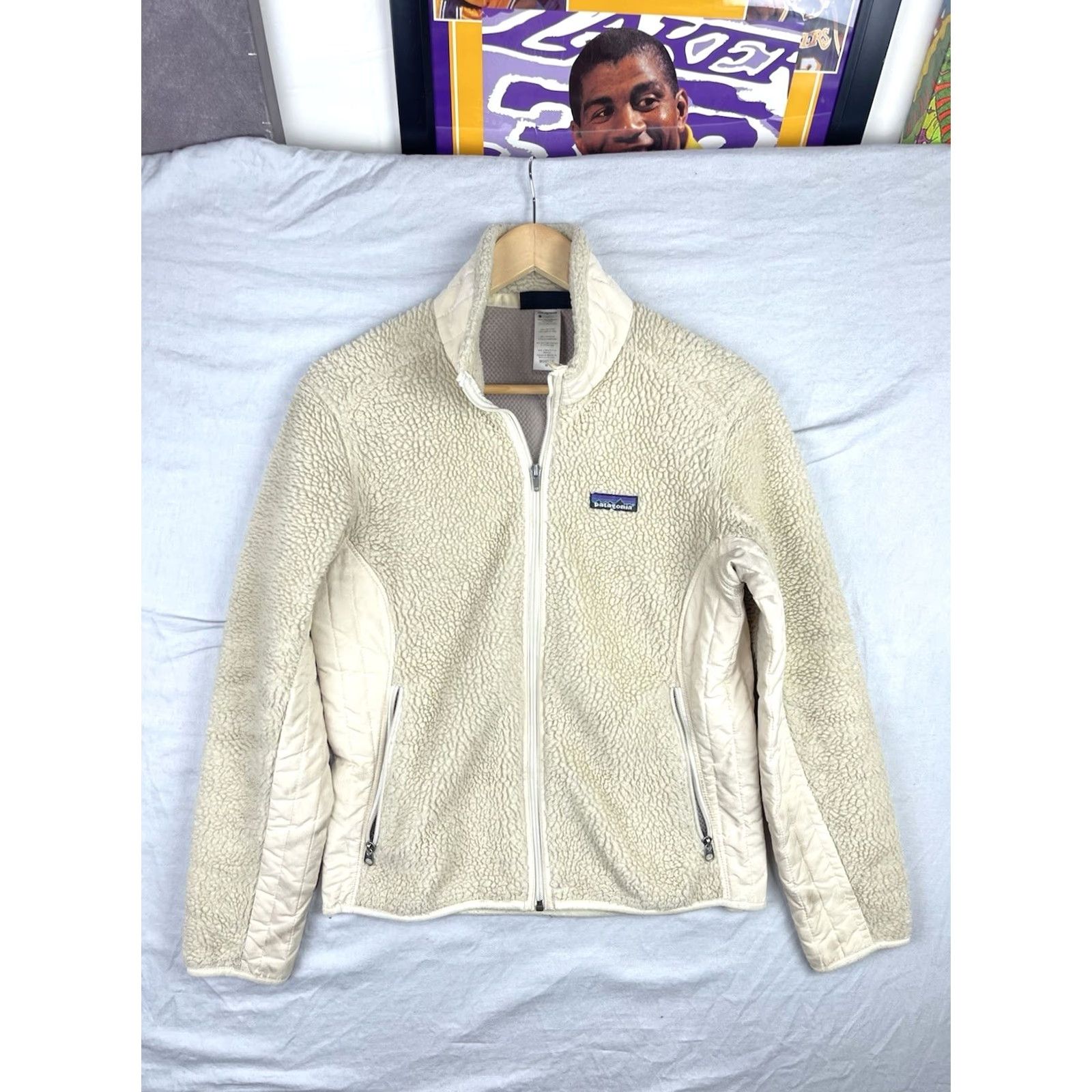 Patagonia Patagonia Jacket Womens Medium Beige Retro-X Deep Pile Fleece Zip Up Outdoor Size M / US 6-8 / IT 42-44 - 2 Thumbnail