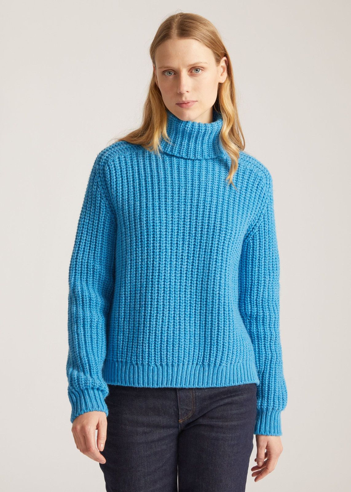 Loro Piana o1srvl11e0125 Davenport Turtleneck Sweater in Blue Size XS / US 0-2 / IT 36-38 - 3 Thumbnail