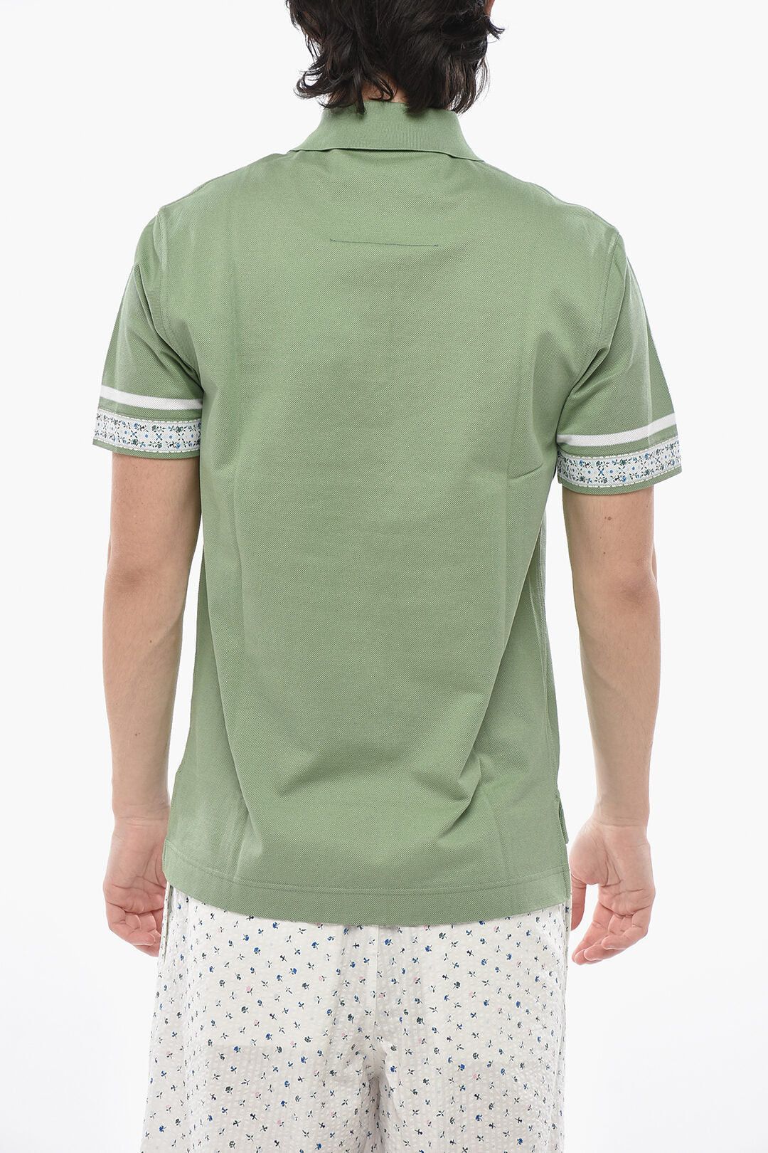 Givenchy og1mm0326 Hopsack Cotton Polo Shirt in Green Size US S / EU 44-46 / 1 - 2 Thumbnail