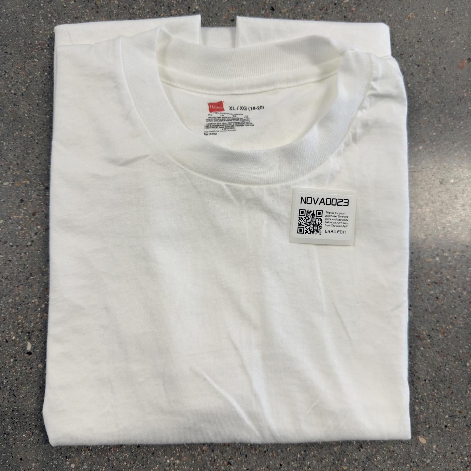 Hanes Vtg Single Stitch Hanes Blank White T-Shirt Youth XL DS Size US XL / EU 56 / 4 - 8 Thumbnail