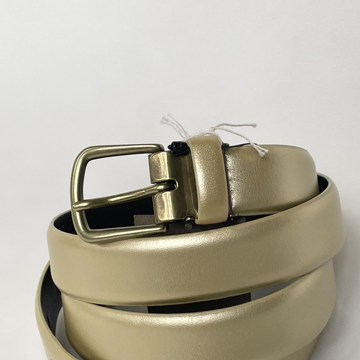 Comme des Garcons 2.5cm Gold Leather Belt Size 32 - 14 Thumbnail