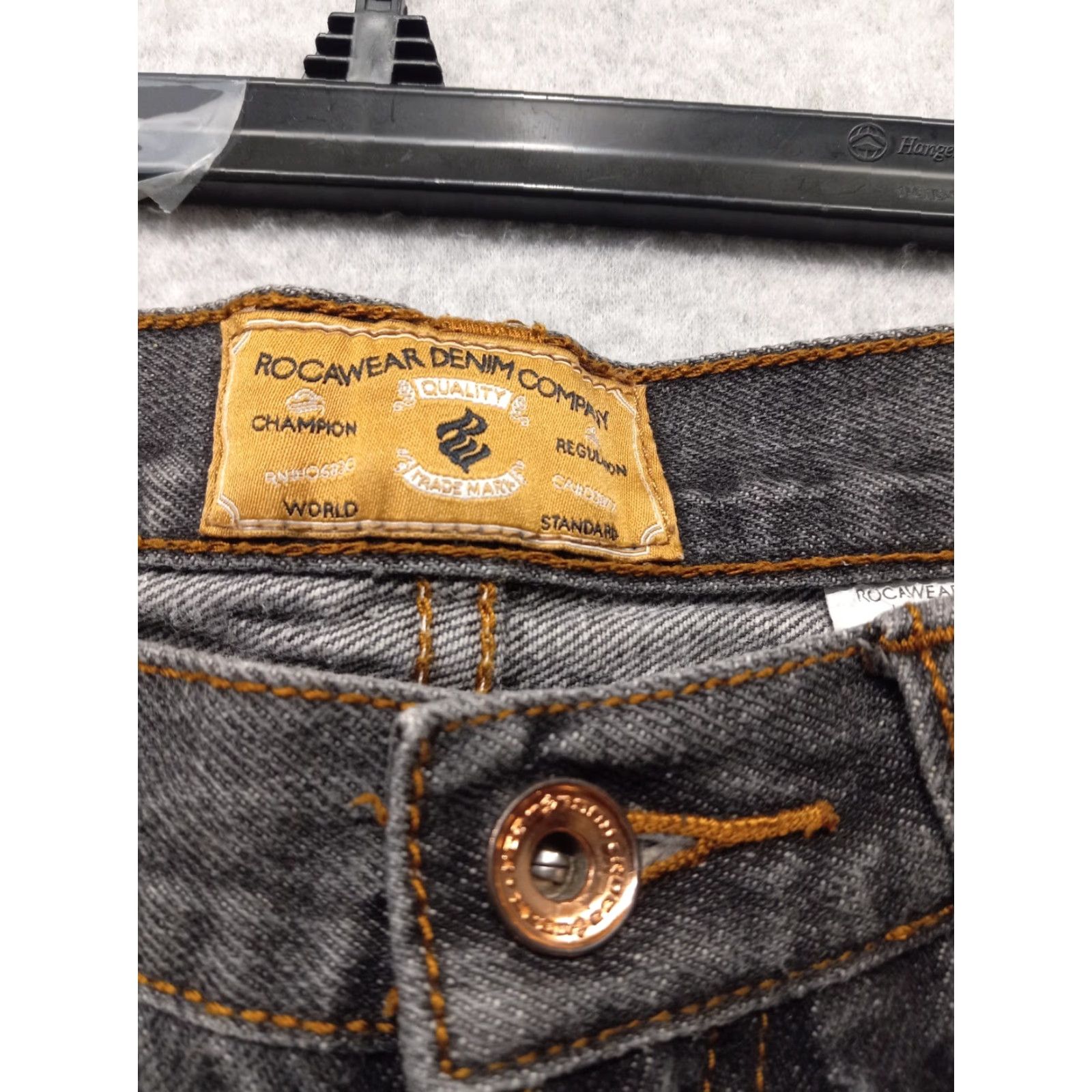 Rocawear Rockawear Relaxed Fit Men's Gray Jeans 34x34 Rockawear Classic Fit Denim 100% Cotton Straight Jeans RN#06830 Brand: Rockawear Size US 34 / EU 50 - 3 Thumbnail