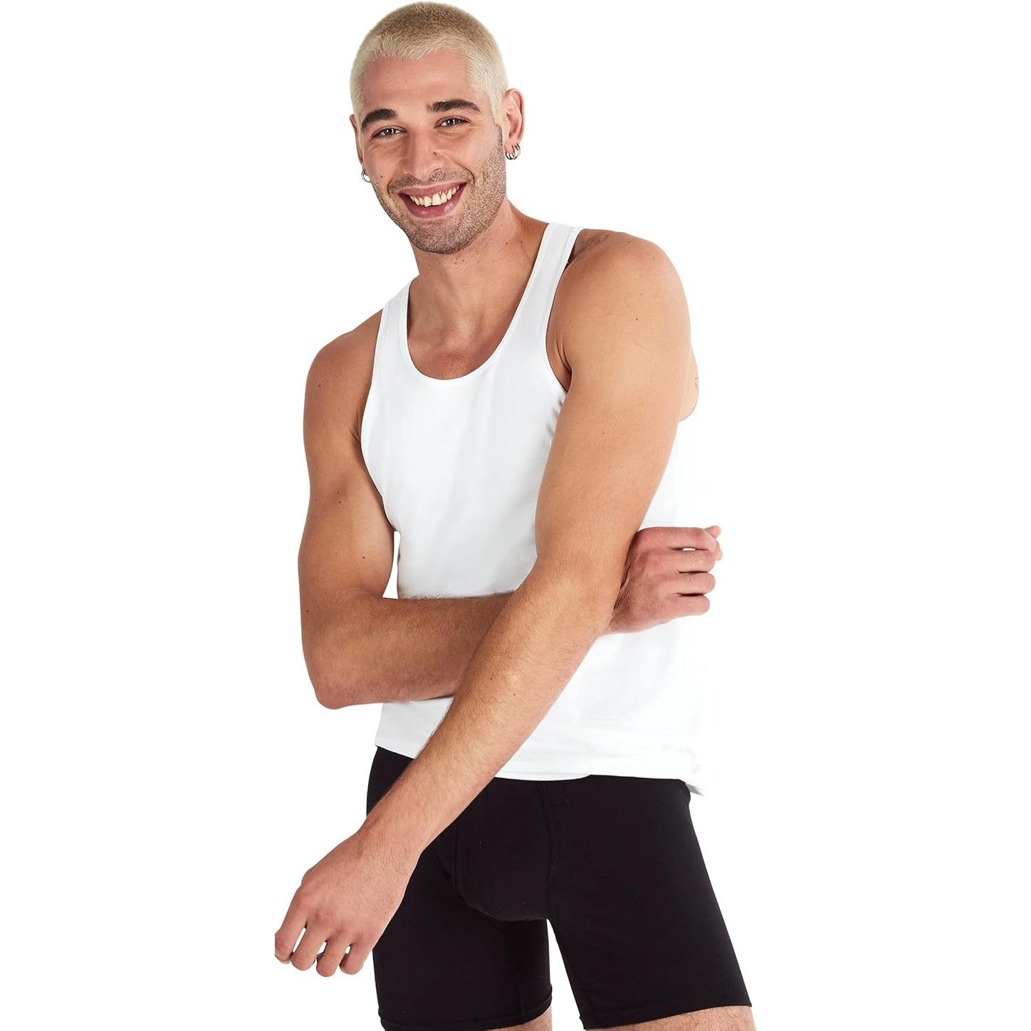 Hanes New 3 Pack Hanes Mens Large Stretch Cotton Stretch Tank Tops Size US L / EU 52-54 / 3 - 2 Thumbnail