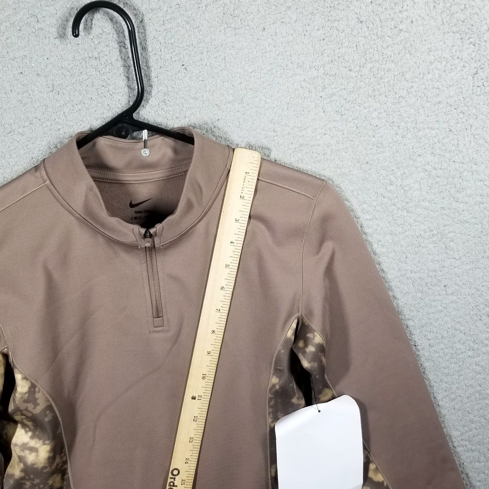 Nike Nike Dri-FIT Pullover Womens Small Brown WJ1110 Half Zip Midlayer AOP Top Nike One Size S / US 4 / IT 40 - 4 Thumbnail