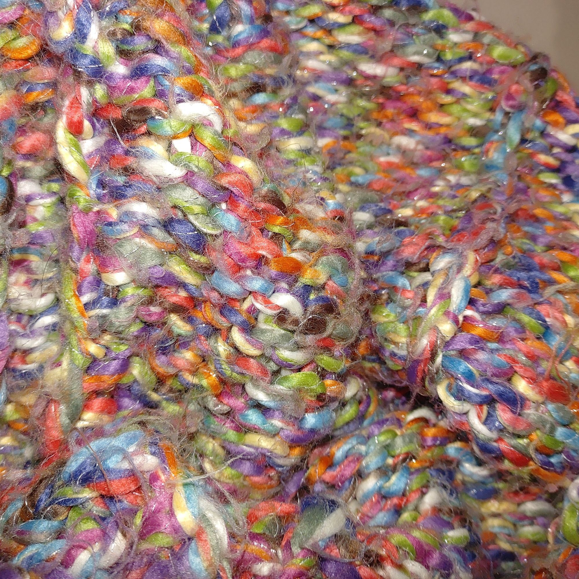 Other Cardigan Sweater XL Multicolor Oversize Cropped Chunky Knit Size XXL / US 16-18 / IT 52-54 - 9 Thumbnail