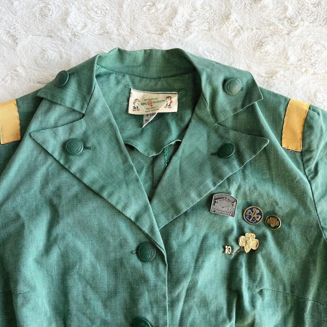 Other Vintage Girl Scouts Uniform Blouse Womens 8 Green Leader 60s Size M / US 6-8 / IT 42-44 - 3 Thumbnail