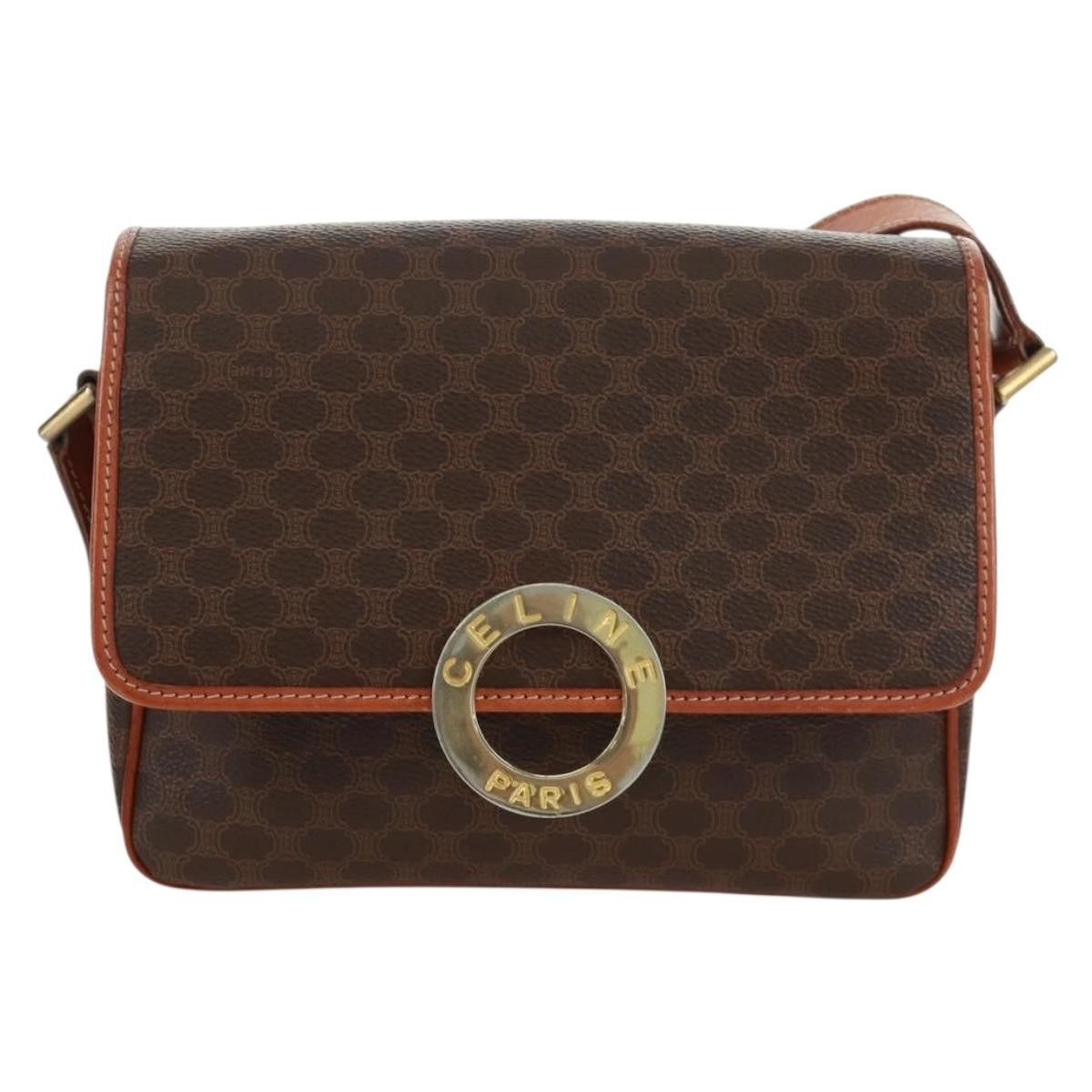 Celine Celine Vintage Macadam Circle Logo Shoulder Bag Canvas and Leather Size ONE SIZE - 1 Thumbnail