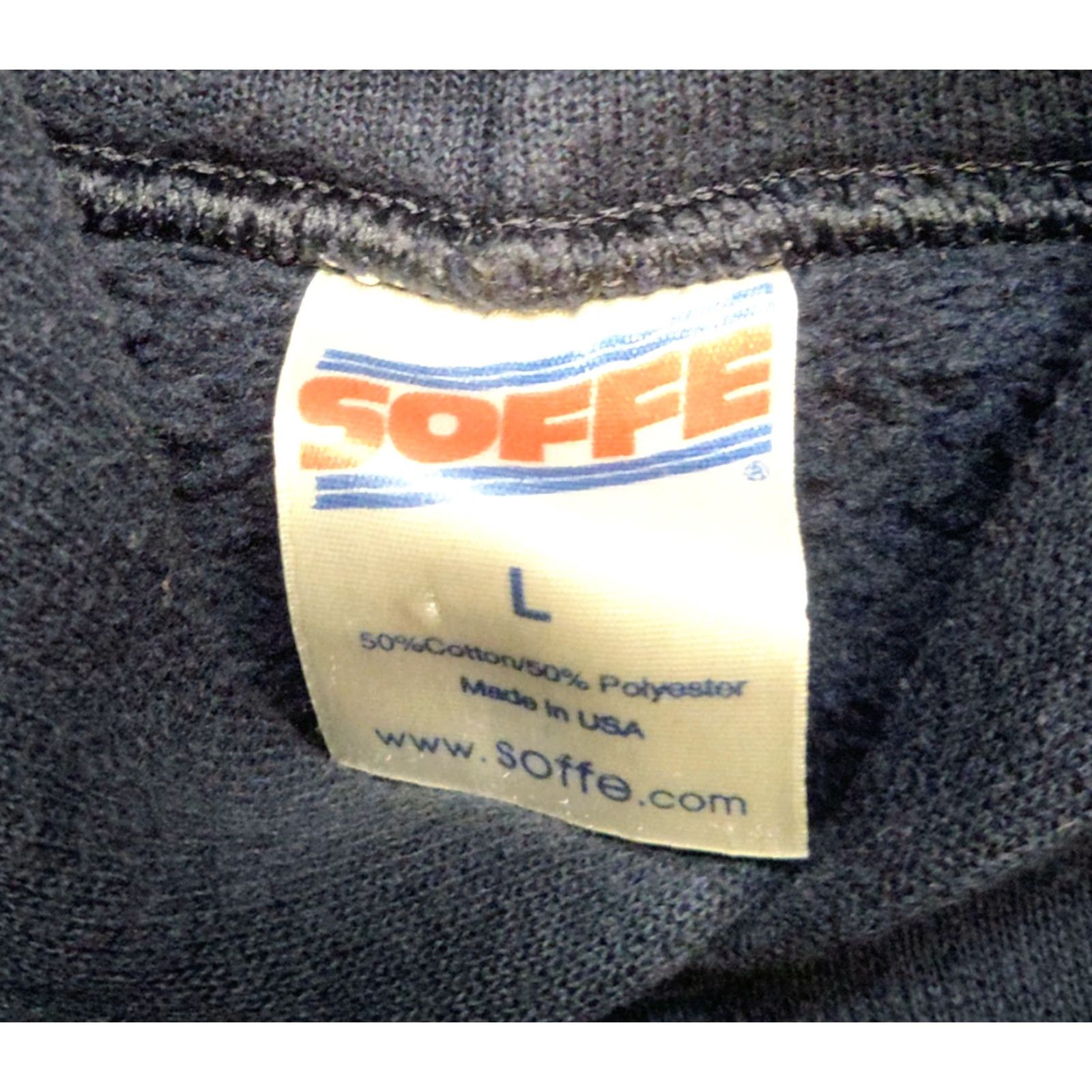 Soffe US Navy Hoodie Mens Large Blue Logo Pullover Sweatshirt Vintage Soffe Crew Neck Hooded Military USA Size US L / EU 52-54 / 3 - 6 Thumbnail