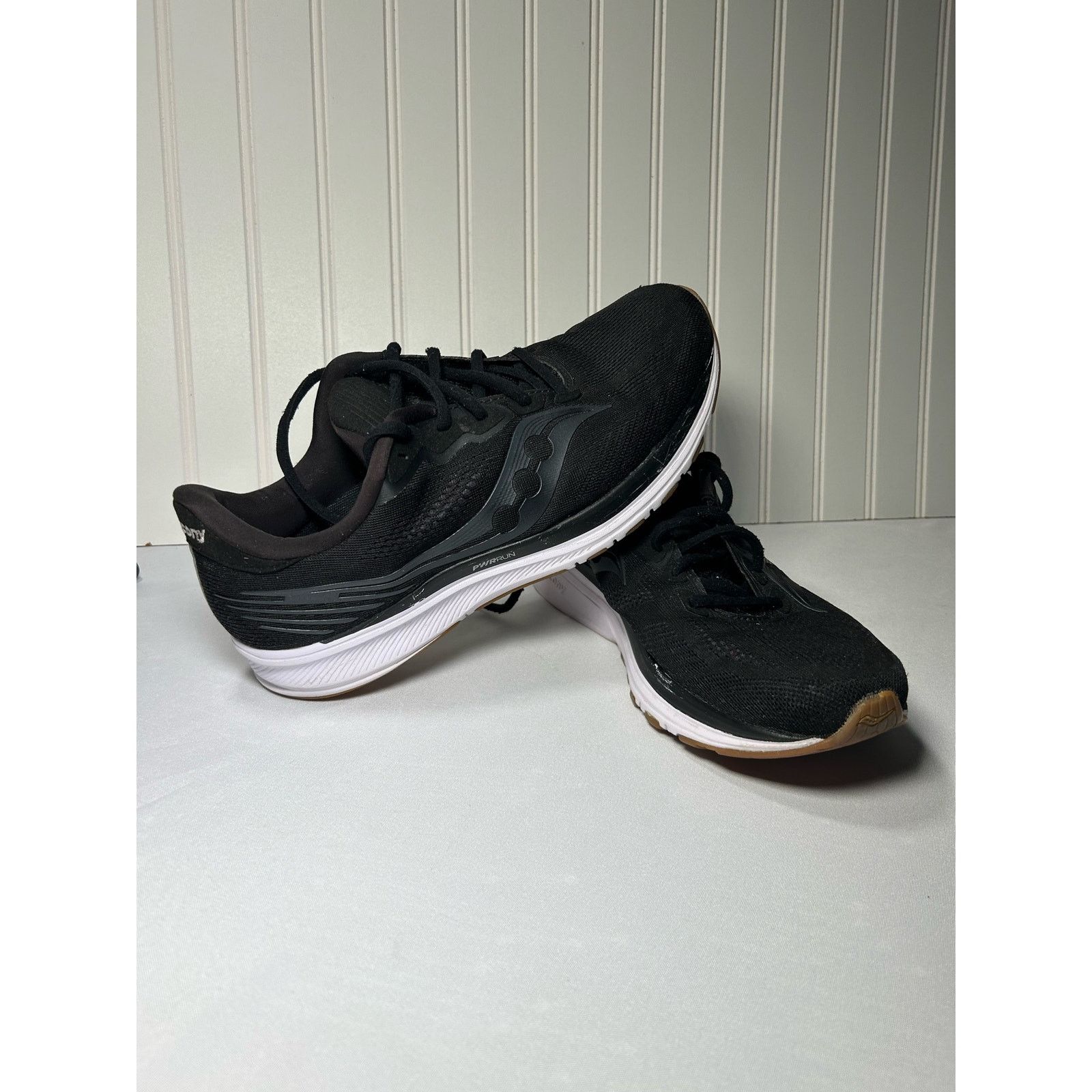 Saucony Men's Saucony Ride 14, Black/Gum, 11 D Medium Size US 11 / EU 44 - 1 Thumbnail