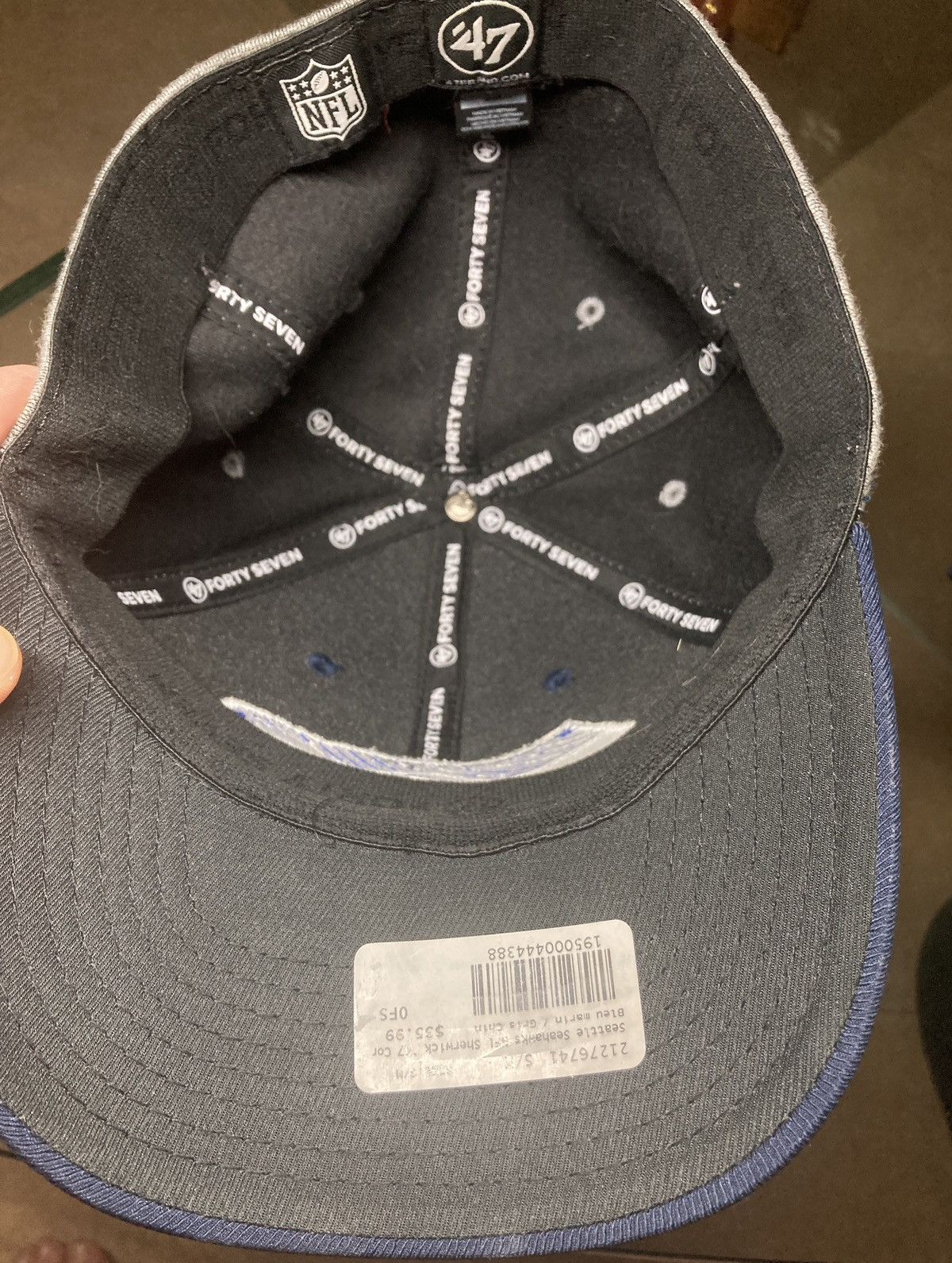 New Era Seattle Seahawks NFL 47 Brand Contender Stretch Flex Fit hat Size ONE SIZE - 8 Thumbnail