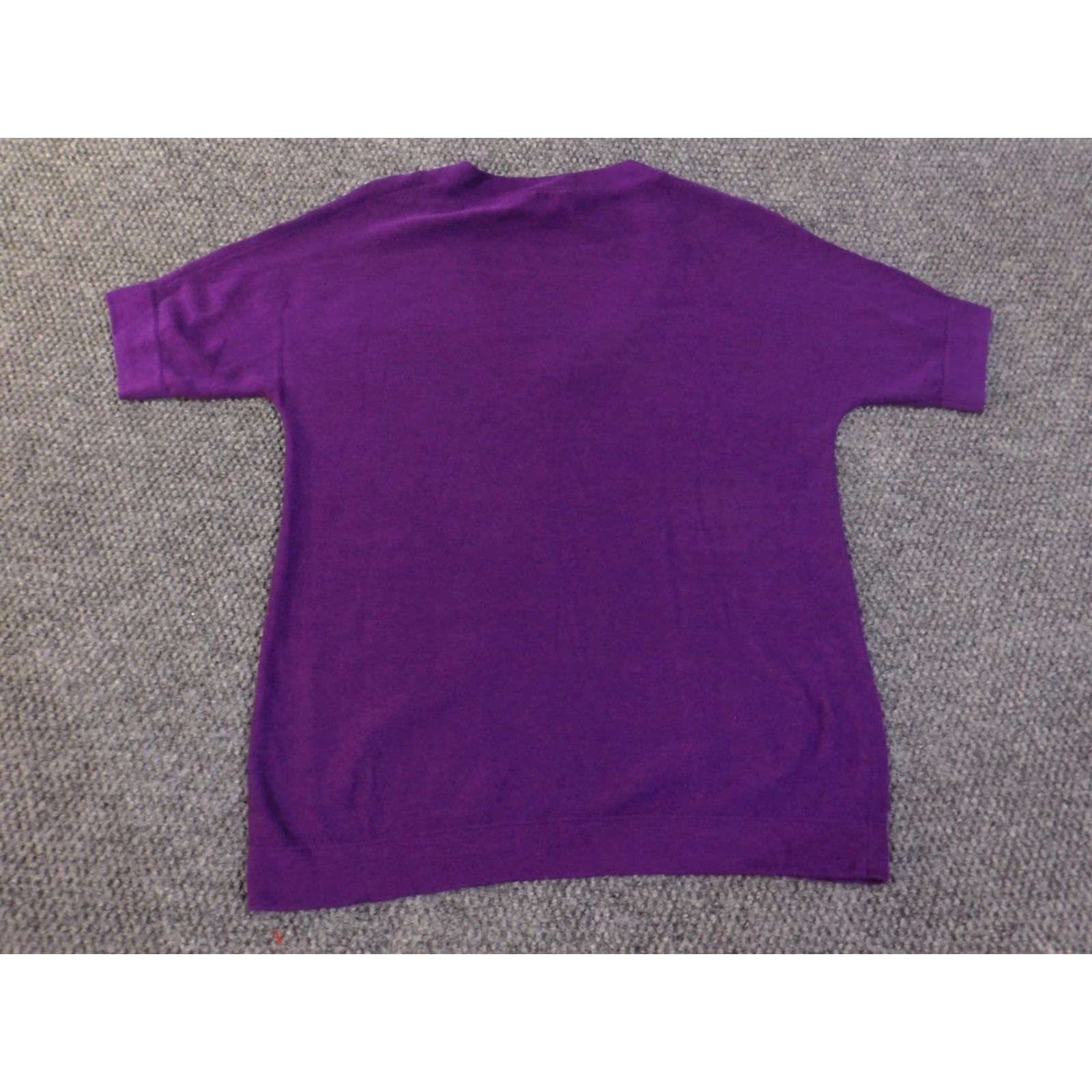 Vintage Chico's Purple Knit V-Neck Pullover Sweater Women Size 1 Regular Knit Stretch Pocket Modern Winter Size XS / US 0-2 / IT 36-38 - 6 Thumbnail