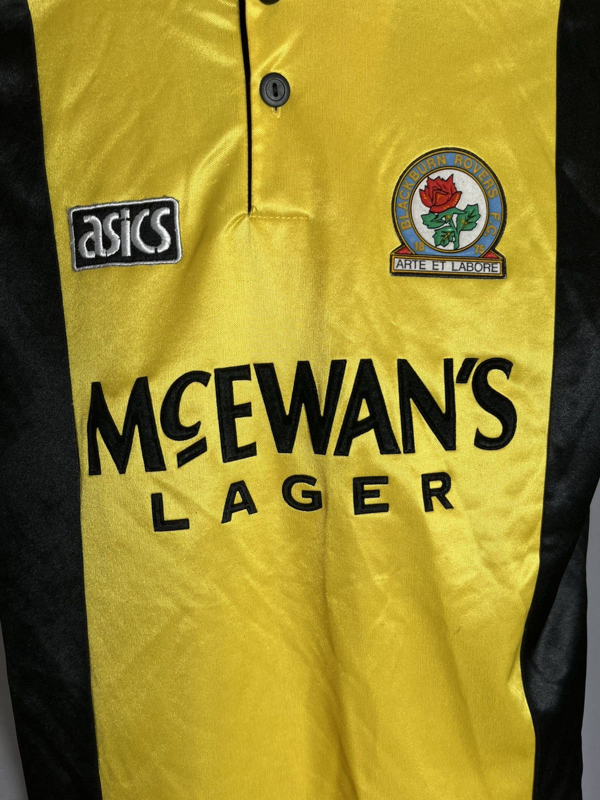Asics 1993 1995 Blackburn Rovers Third Shirt Alan Shearer #9 Size US S / EU 44-46 / 1 - 3 Thumbnail