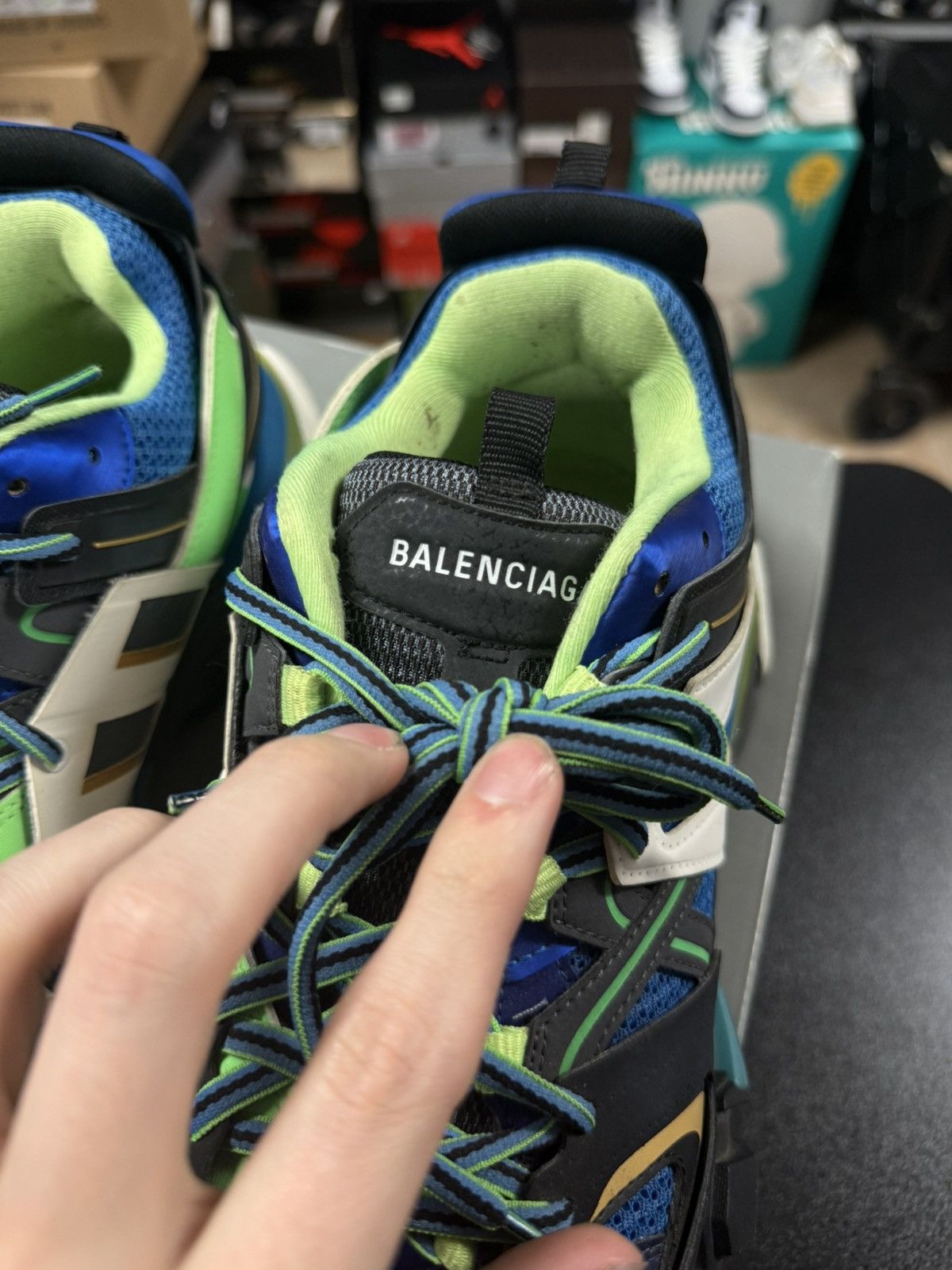 Balenciaga Balenciaga Track Green Blue Size 11US/44EU/10UK Size US 11 / EU 44 - 7 Thumbnail