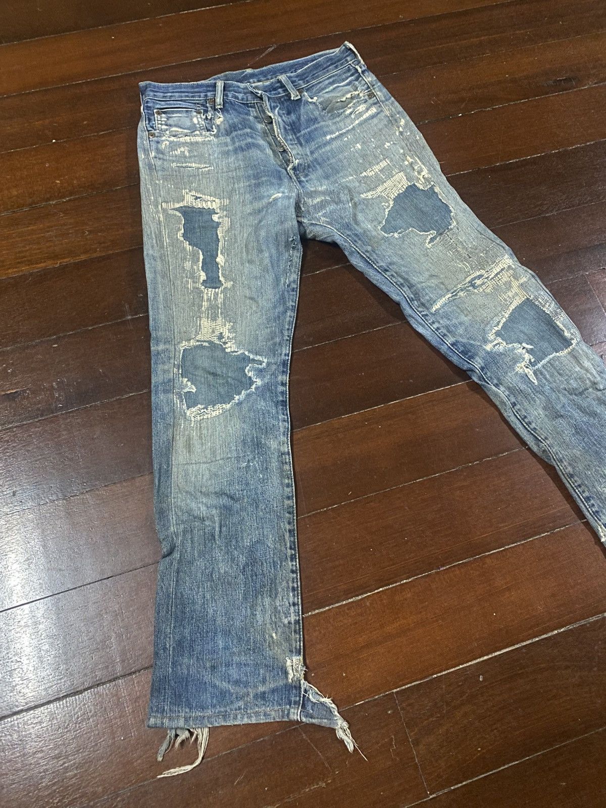 Levi's Vintage Clothing Vintage Levi’s Big E 503 RedLine boro distressed rework Size US 31 - 3 Thumbnail