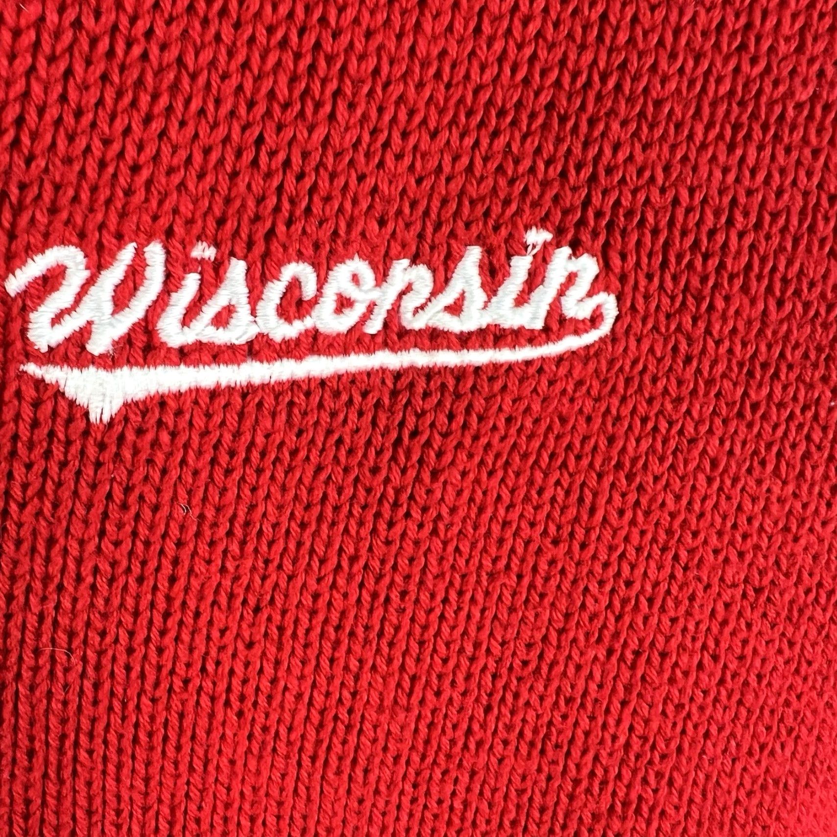 Vintage VINTAGE Dehem Wisconsin University Sweater Shirt Mens XL Red Cotton Crew Neck Knit Logo Pullover 56in Chest University Theme Mens Size US XL / EU 56 / 4 - 2 Thumbnail