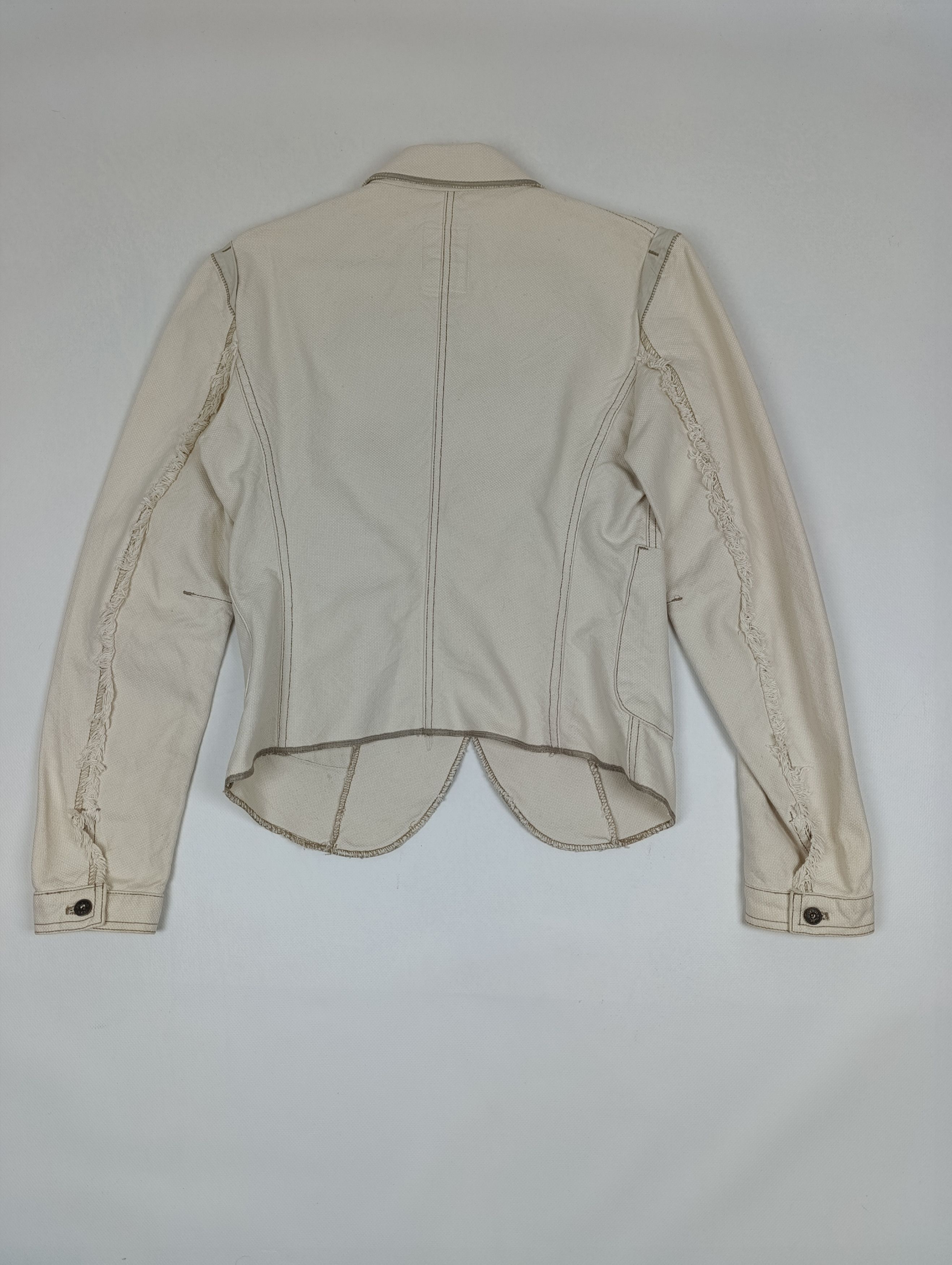 Marithe + Francois Girbaud VINTAGE MARITHE FRANCOIS GIRBAUD CANVAS FRAYED BLAZER JACKET Size M / US 6-8 / IT 42-44 - 16 Thumbnail