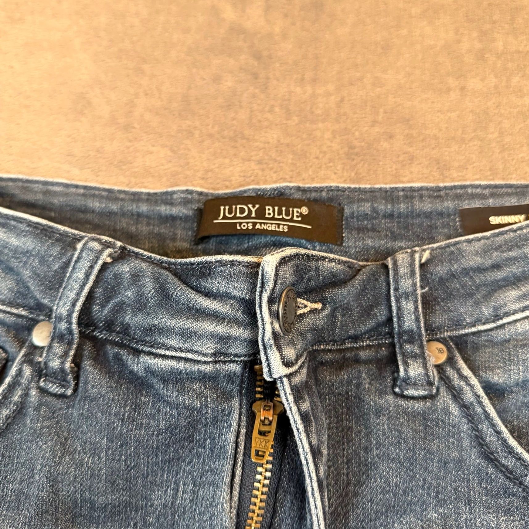 Vintage Judy Blue Skinny Jeans Womens 30 Medium Blue Distressed Raw Hem 11/30 JB88425 Jeans Men's? No, Women’s? (Clarify) Size 30" / US 8 / IT 44 - 4 Thumbnail
