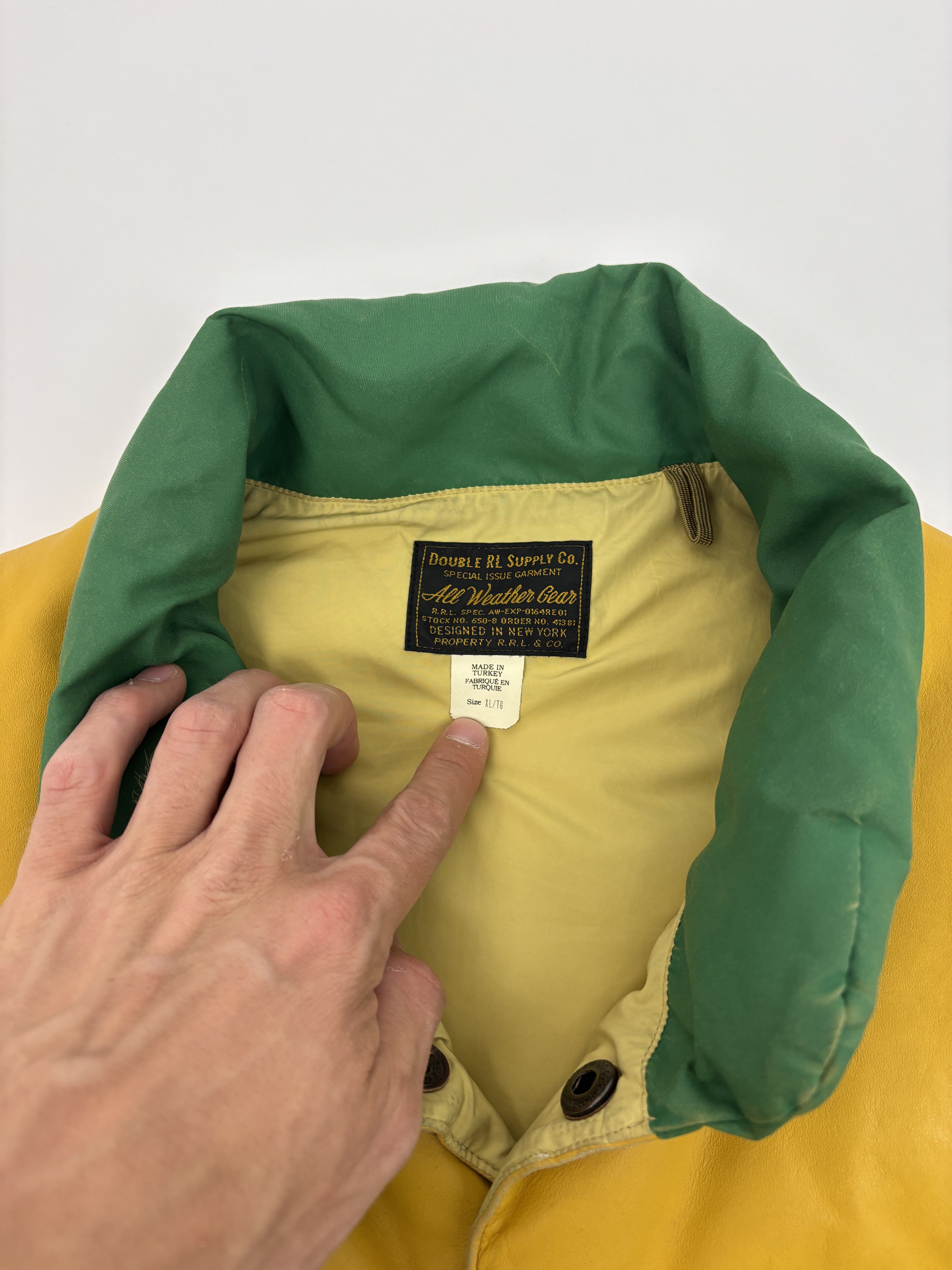 RRL Ralph Lauren RRL Leather Yoke Quilted Vest Size US XL / EU 56 / 4 - 3 Thumbnail