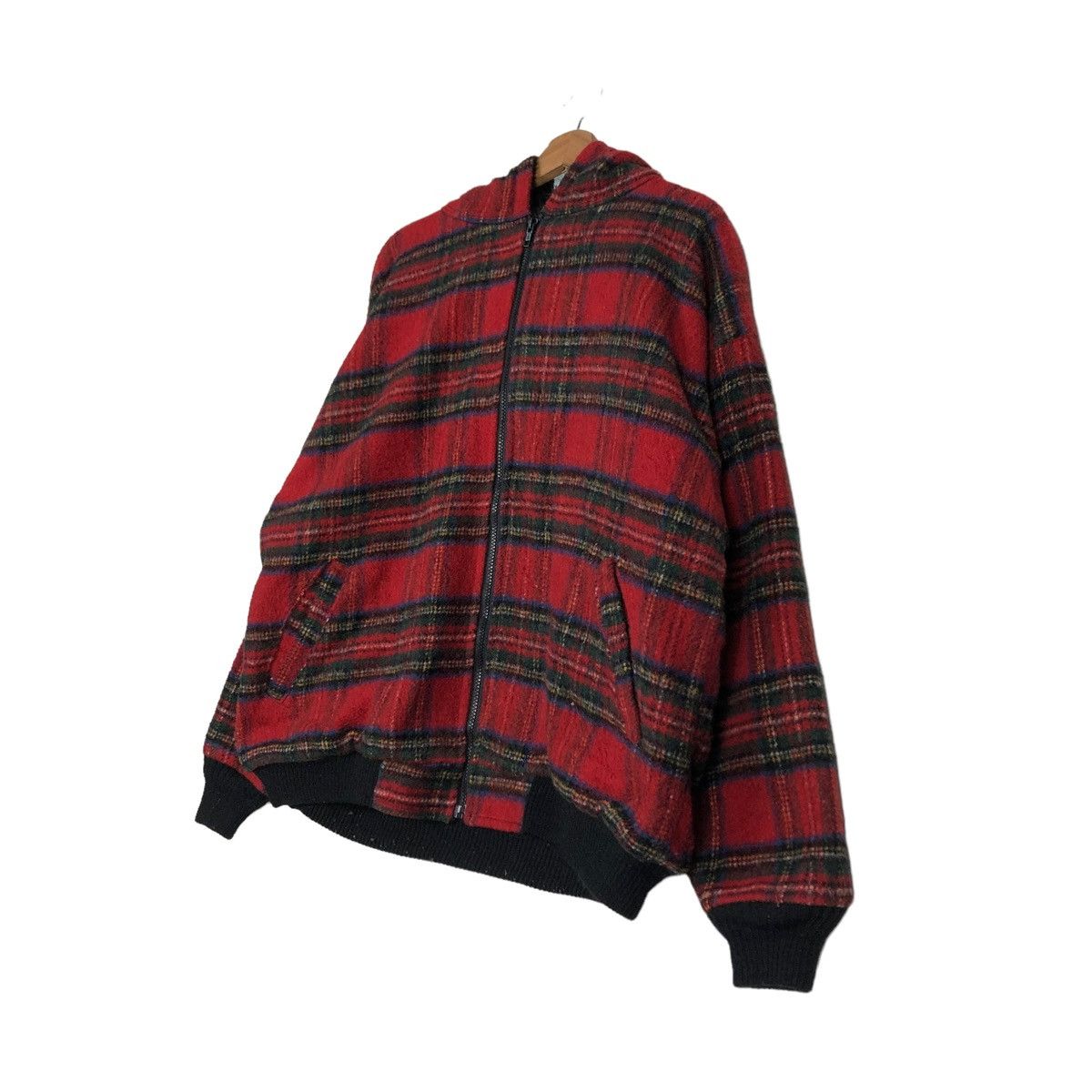 Vintage 🔥VINTAGE WOOL BOMBER JACKET MELTON USA TARTAN DESIGN CHECK Size US L / EU 52-54 / 3 - 2 Thumbnail