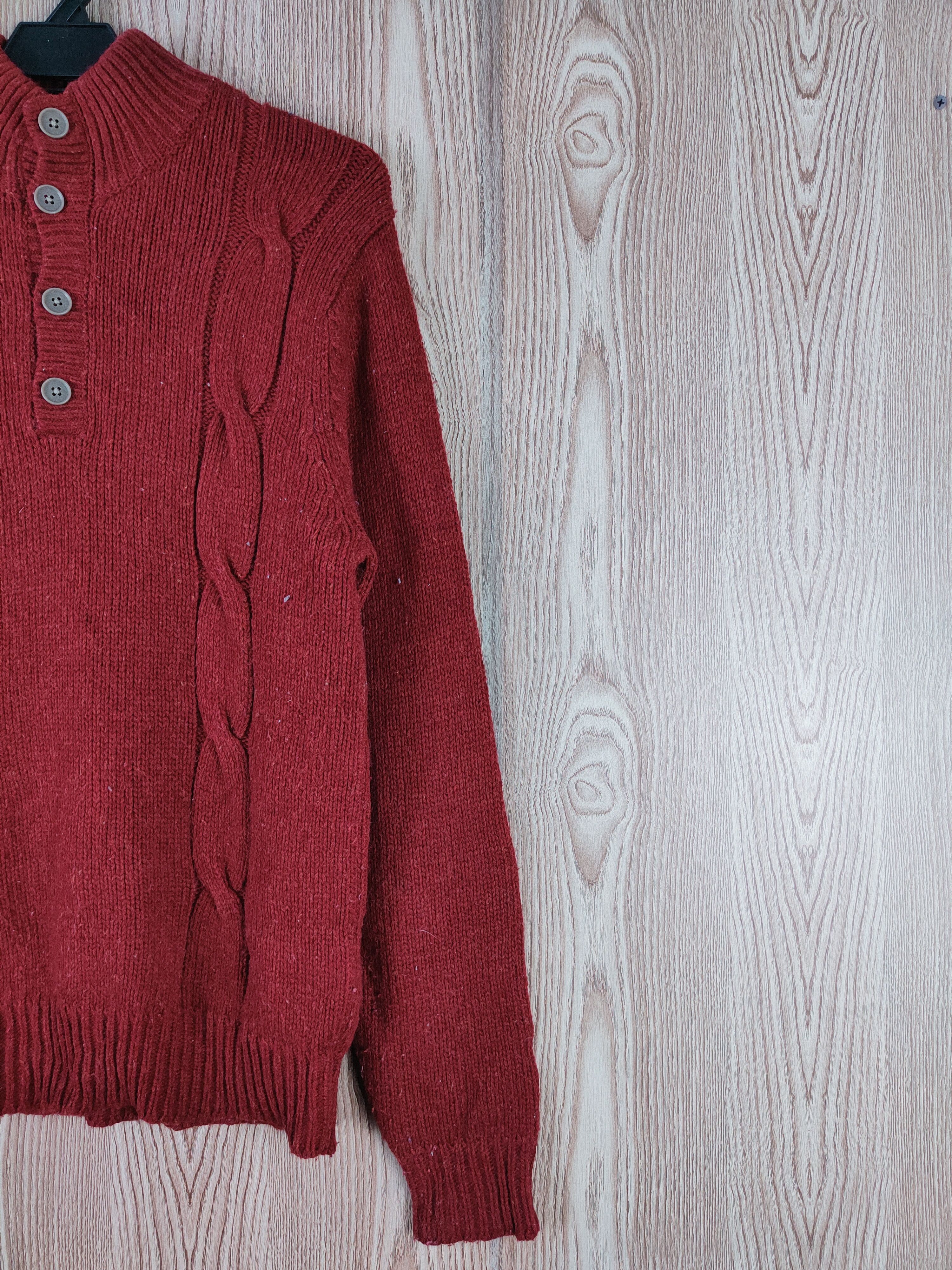 Aran Isles Knitwear × Uniqlo × Vintage Vintage 💥 Uniqlo Maroon Knitwear Sweatshirts Size US L / EU 52-54 / 3 - 5 Thumbnail