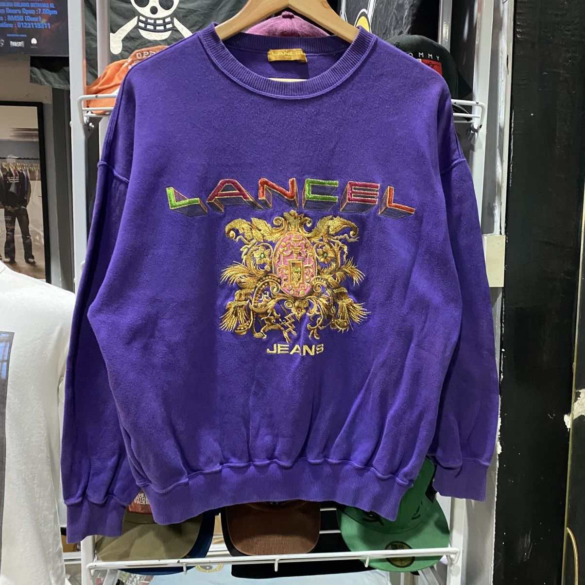 Lancel × Vintage Rare!! Vintage Lancel Paris Sweatshirt Size US L / EU 52-54 / 3 - 4 Thumbnail
