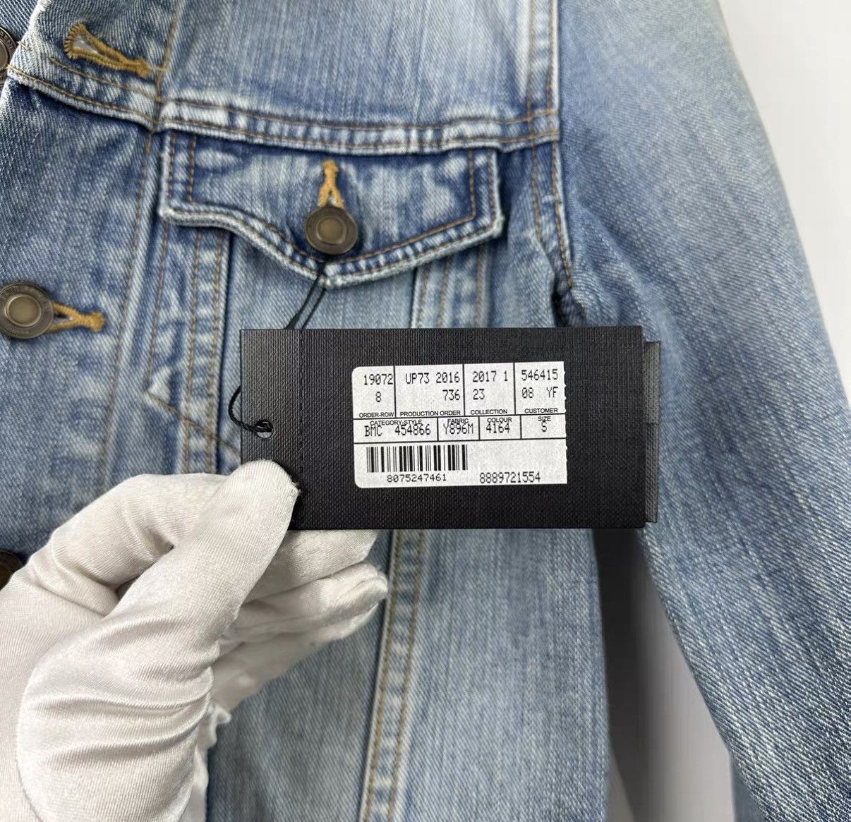 Saint Laurent Paris Saint Laurent Washed Blue Short Denim Jacket J42 Size S / US 4 / IT 40 - 5 Thumbnail