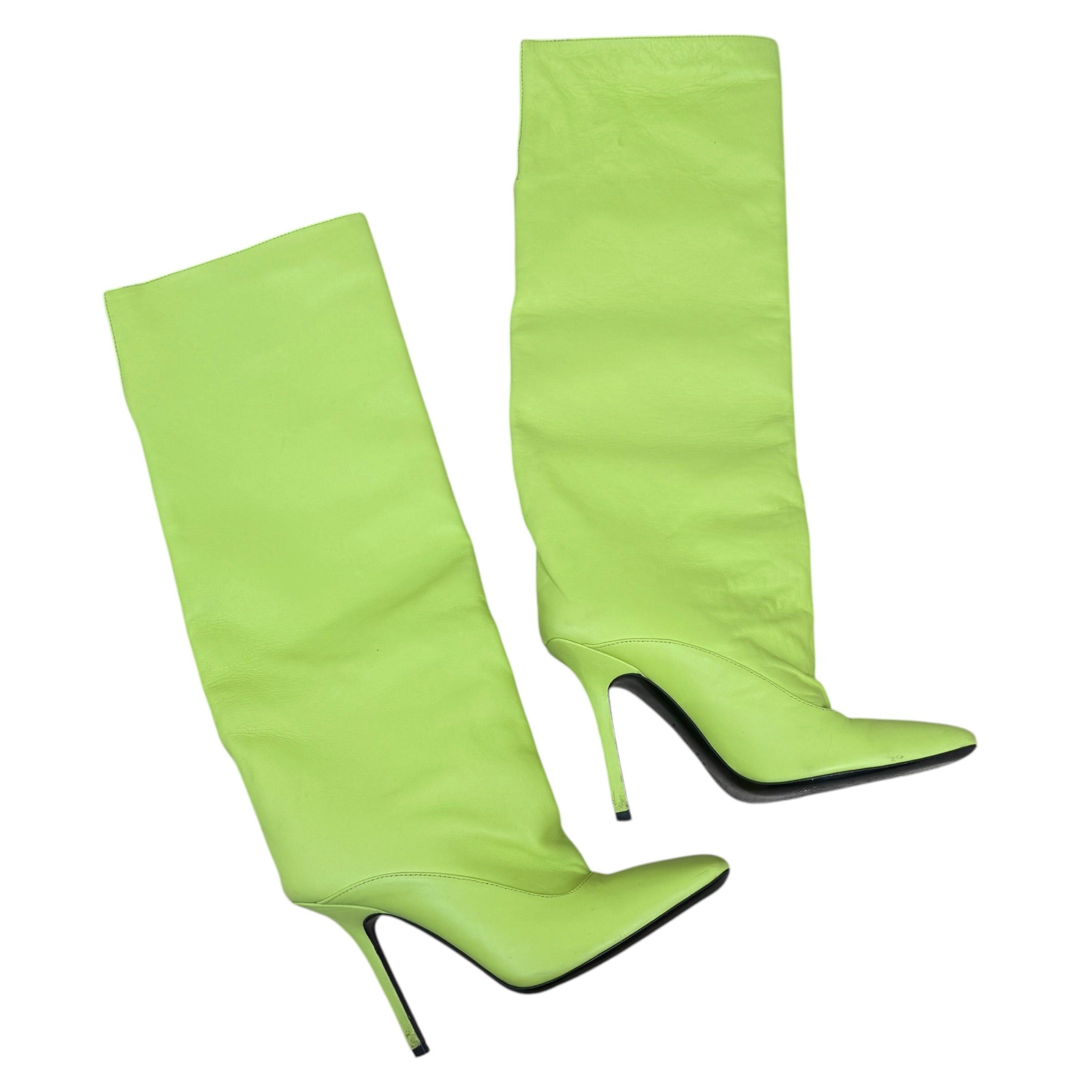 The Attico The Attico ‘Sienna’ Leather Knee High Boots Neon (Size EU38) Size US 5.5 / EU 38 - 1 Thumbnail