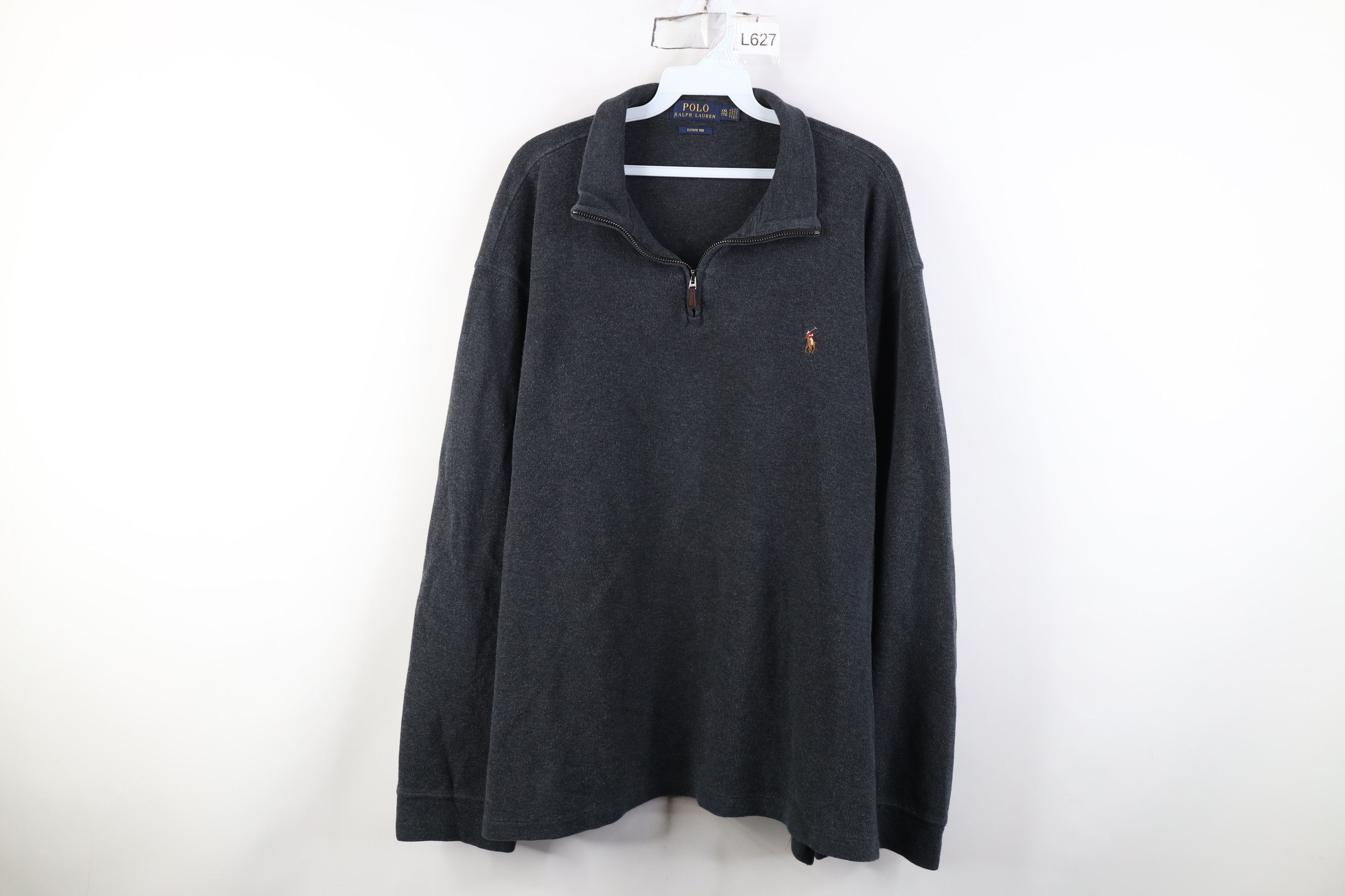 Ralph Lauren Vintage Ralph Lauren Cotton Ribbed Knit 1/4 1/2 Zip Sweater Size US XXL / EU 58 / 5 - 1 Thumbnail