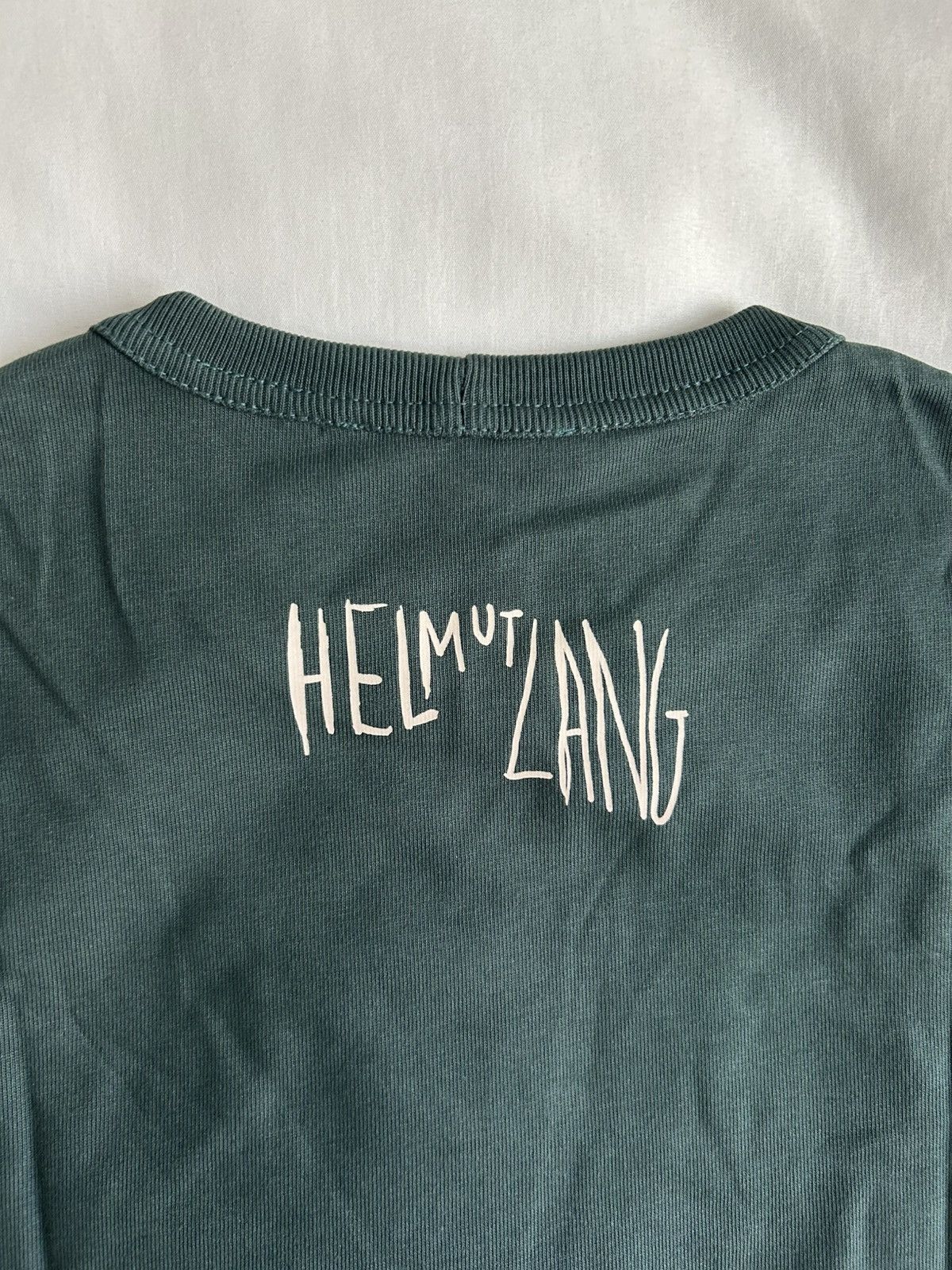 Helmut Lang Helmut Lang Green Scribbled Cowboy Shirt Part Time Size US S / EU 44-46 / 1 - 6 Thumbnail