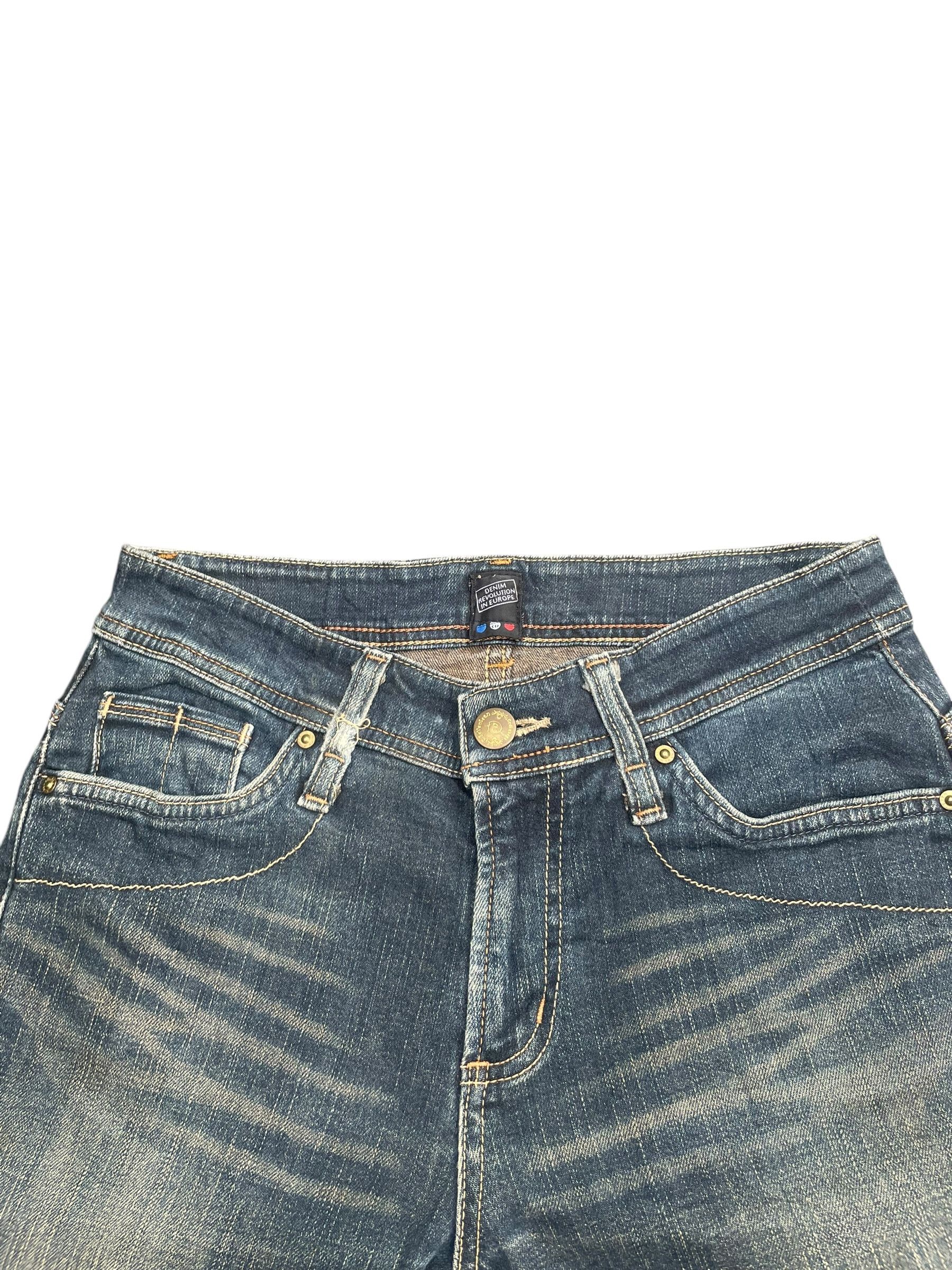 Japanese Brand C-Seventeen Flare Distresed Denim Size 30" / US 8 / IT 44 - 3 Thumbnail