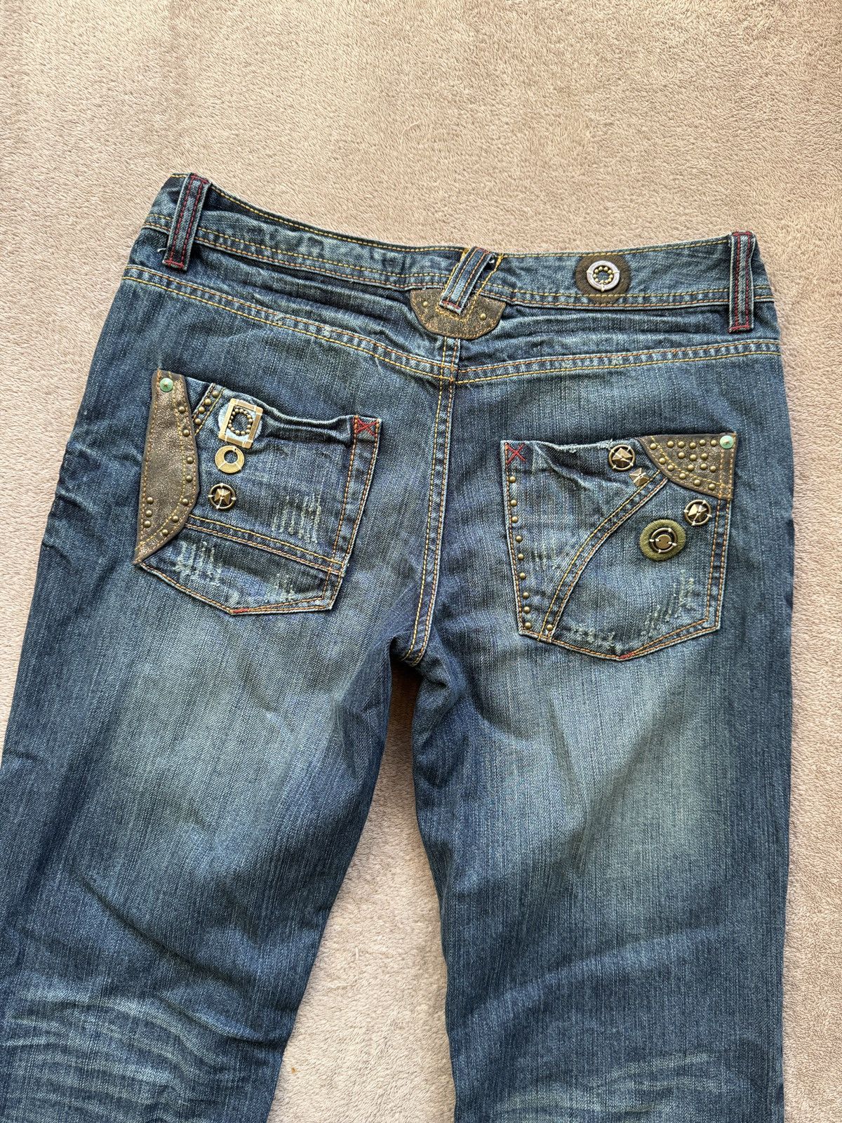 Japanese Brand Y2K vintage Crazy Jeans Washed miss me LGB ifsixwasnine vibe Size 32" / US 10 / IT 46 - 6 Thumbnail