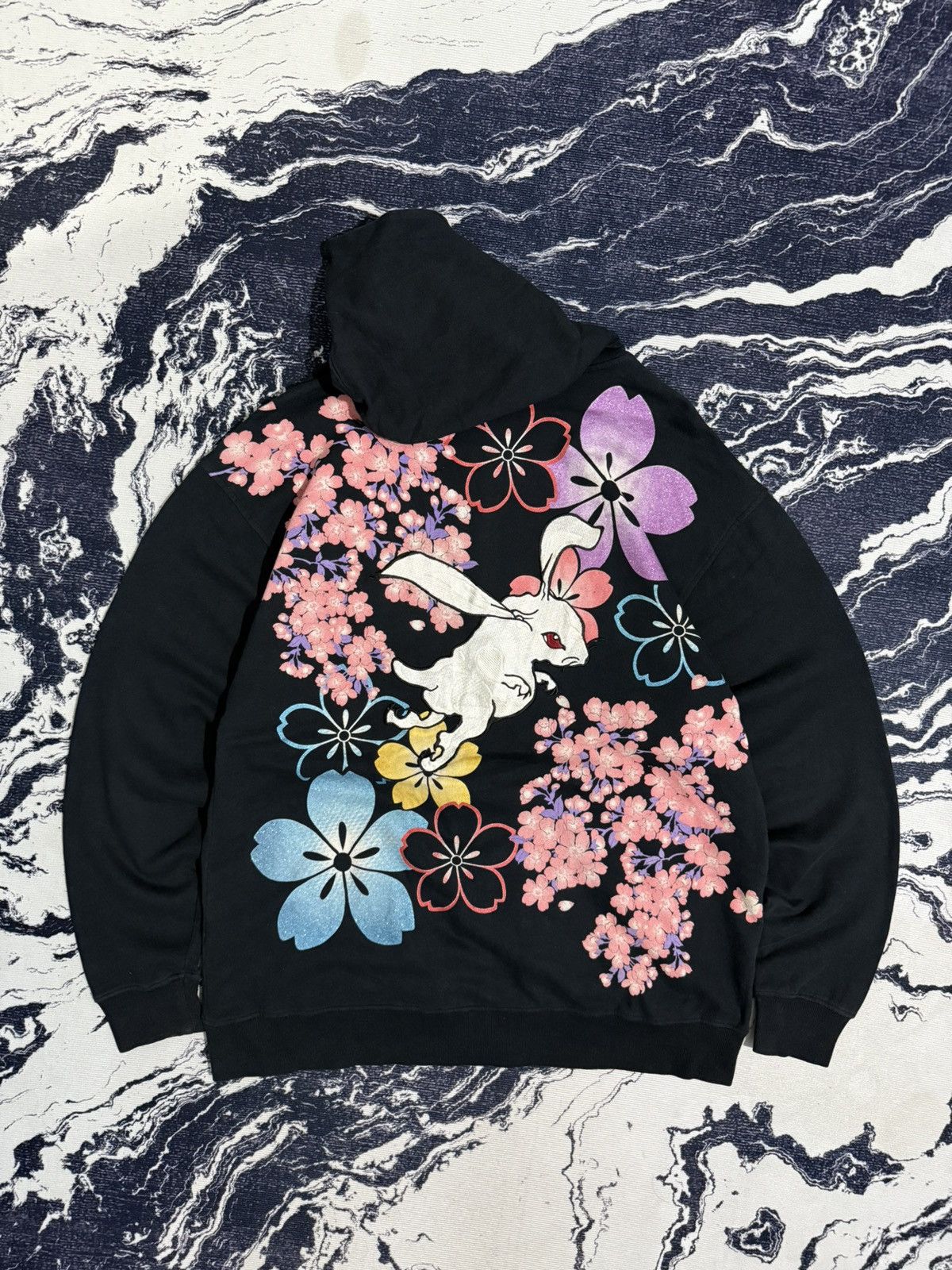 Fugutaiten karakuri tamashii rabbits floral ziphoodie