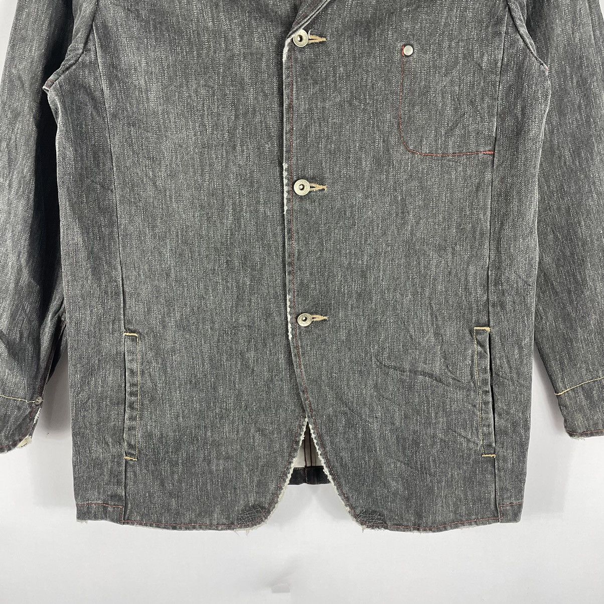 Japanese Brand × Vintage 🔥Rare🔥🇯🇵Power To People Distress Stylish Buttons Chore Jacket Size US S / EU 44-46 / 1 - 3 Thumbnail